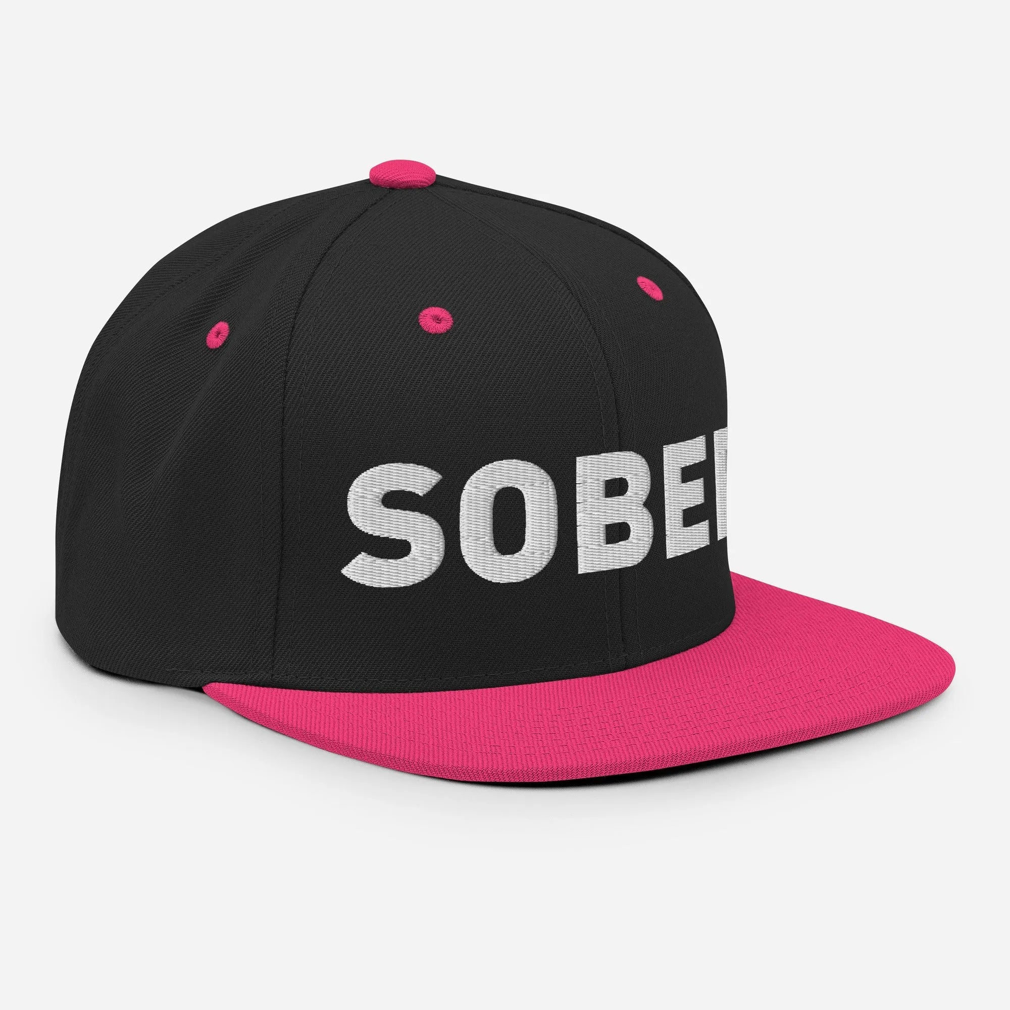 SOBER Embroidered Snapback Hat - Adjustable Dad Hat for Men & Women - Stylish Baseball Cap for Casual Wear, Sports & Outdoor Activities
