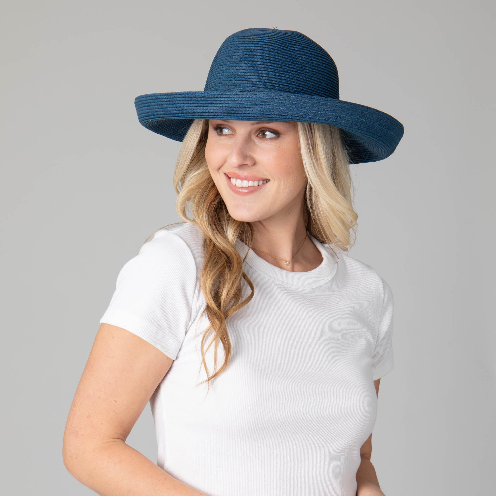 Women's Classic Paper Braided Sun Hat - Wide Brim UV Protection Summer Beach Hat for Outdoor Travel, Gardening & Vacation