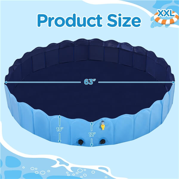 Yaheetech Foldable Dog Bath Tub - Portable Pet Washing Pool for Small & Large Dogs - Ideal for Indoor & Outdoor Dog Grooming, Bathing & Playtime