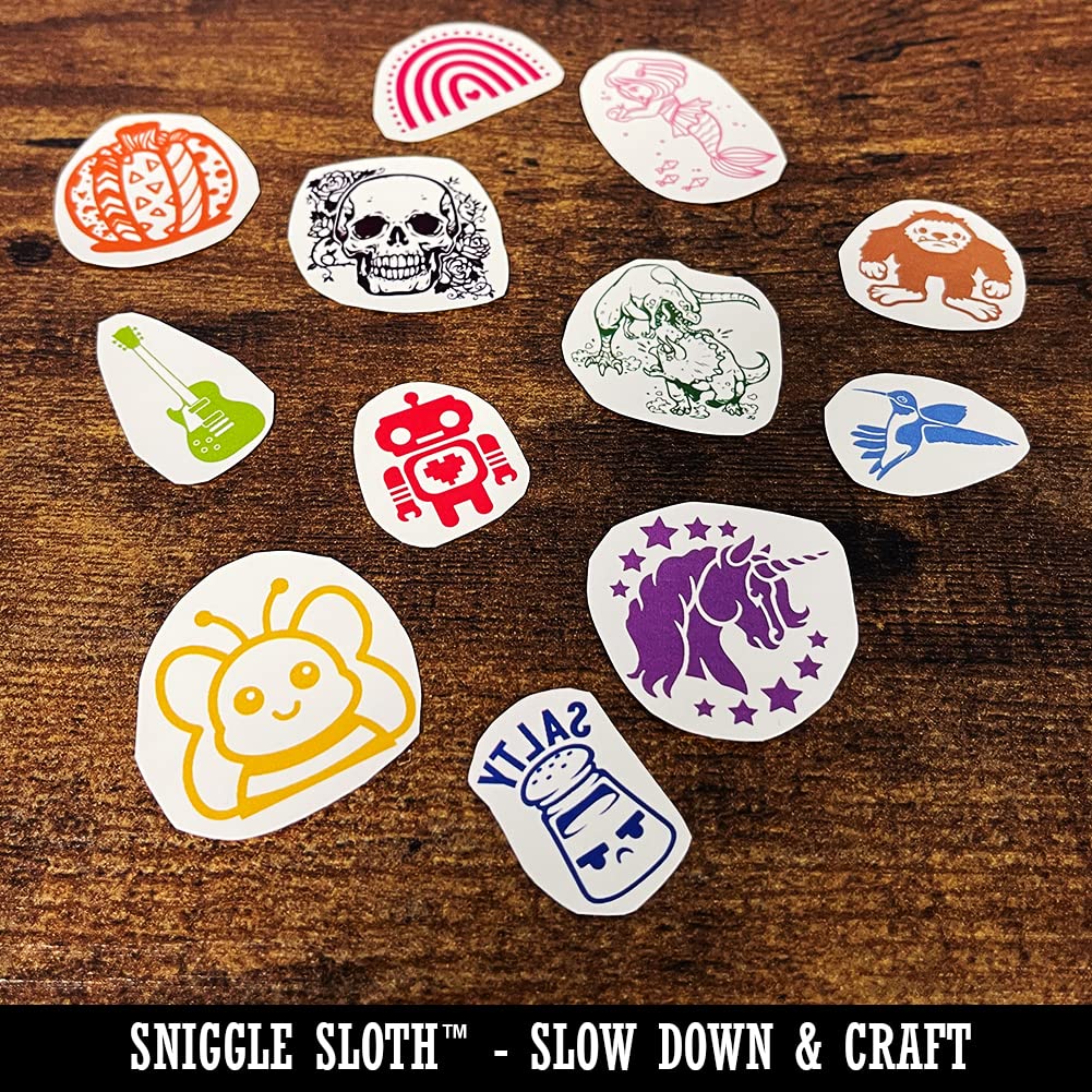 Waterproof Fake Temporary Tattoos - Cute Curled Pangolin Design Body Art Stickers (Black, 1 Sheet) | Perfect for Parties, Festivals, and Costume Events
