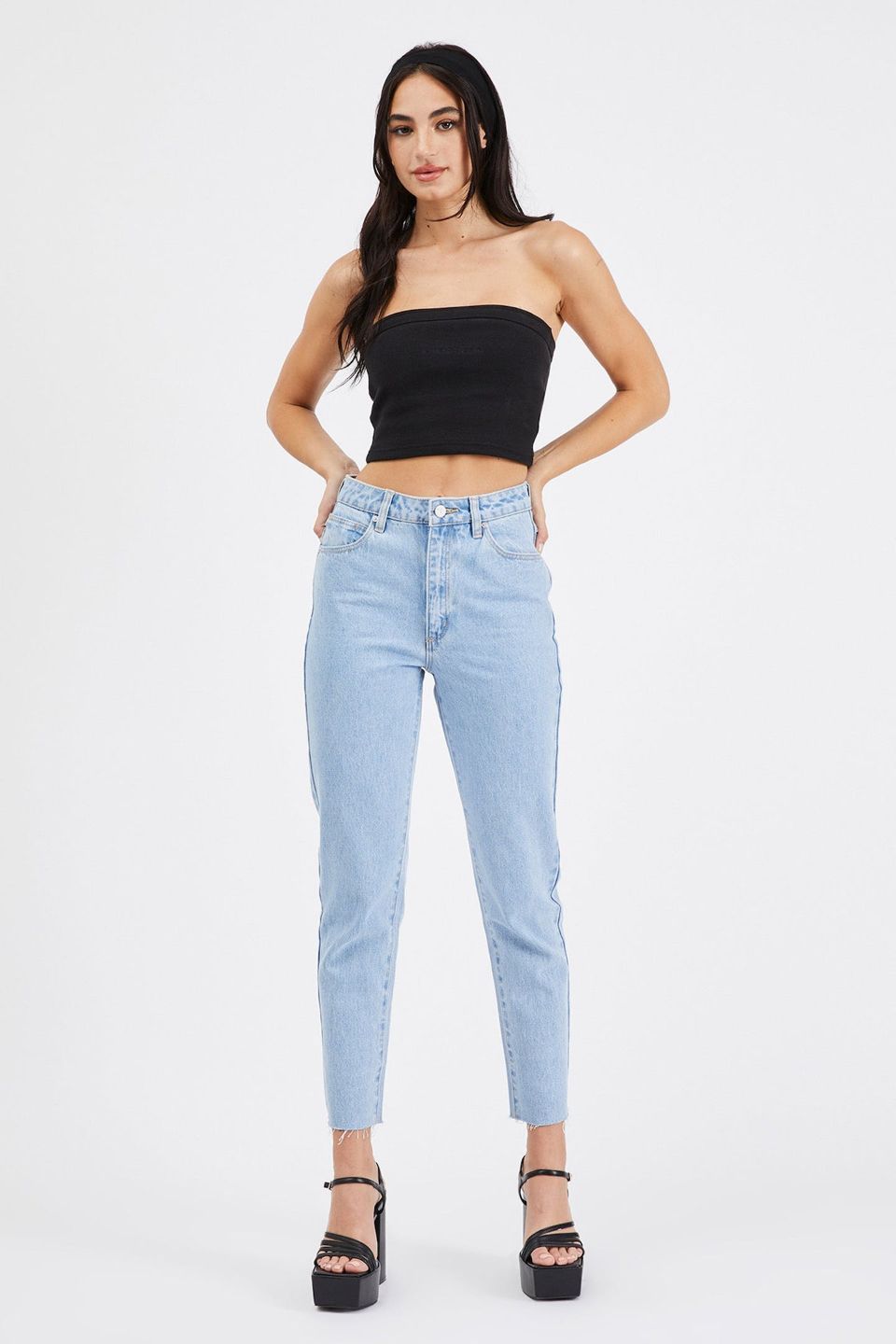 94 High Slim Walk Away Pale Blue Denim Jeans for Women - Stylish Skinny Fit Stretch Denim Pants for Casual Wear & Everyday Outfits