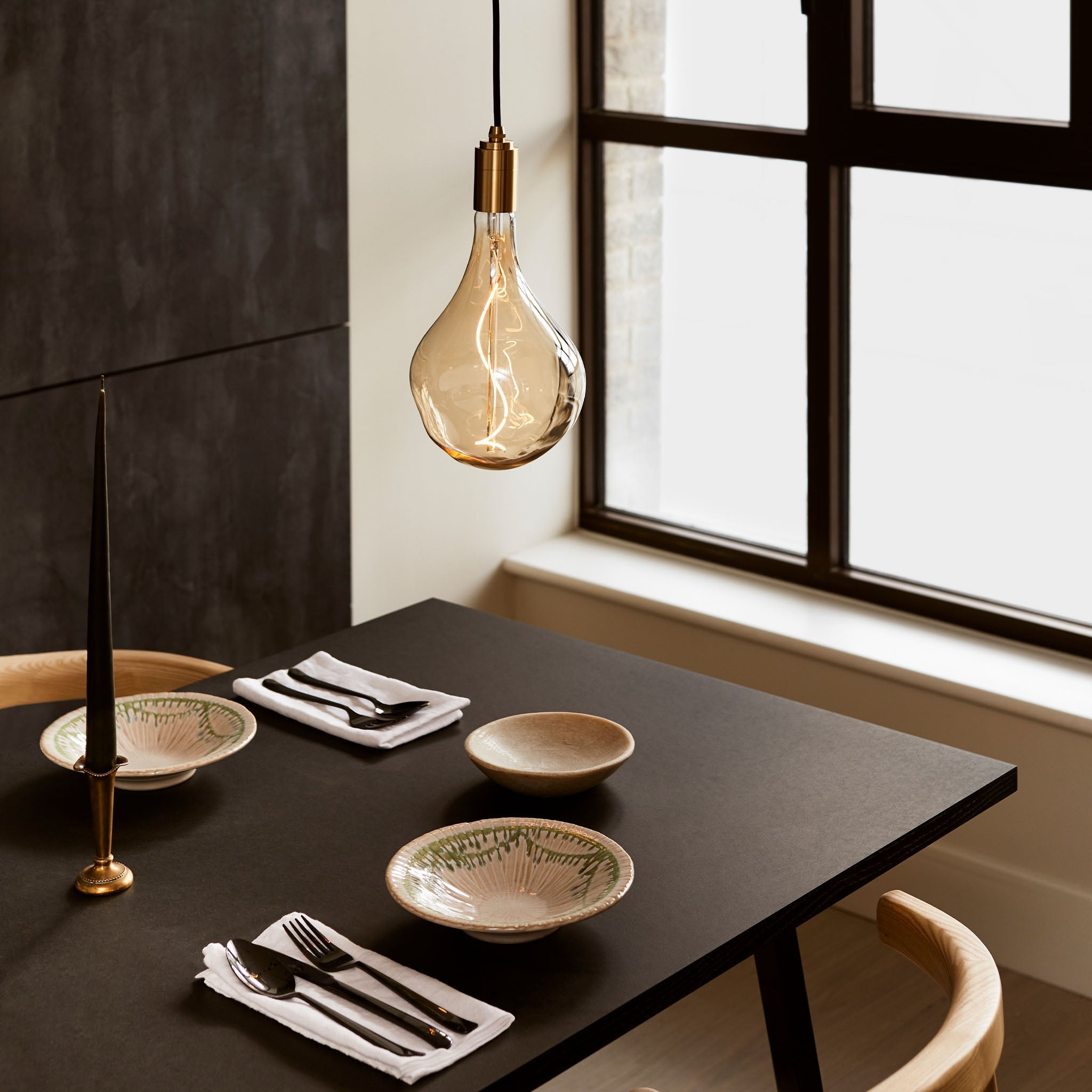 Voronoi II Brass Pendant Light - Modern Geometric Ceiling Fixture for Dining Room, Kitchen, or Living Room Decor