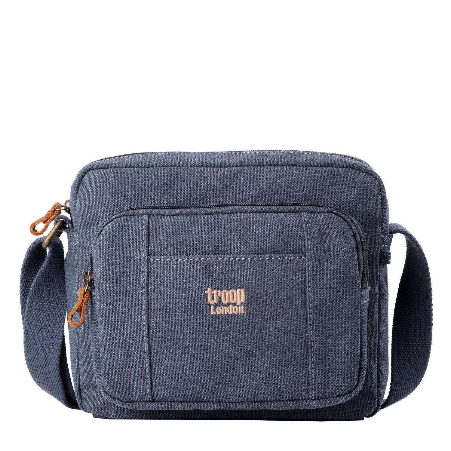 Troop London Classic Canvas Crossbody Bag for Women & Men - Stylish & Durable Shoulder Bag for Travel, Work & Everyday Use