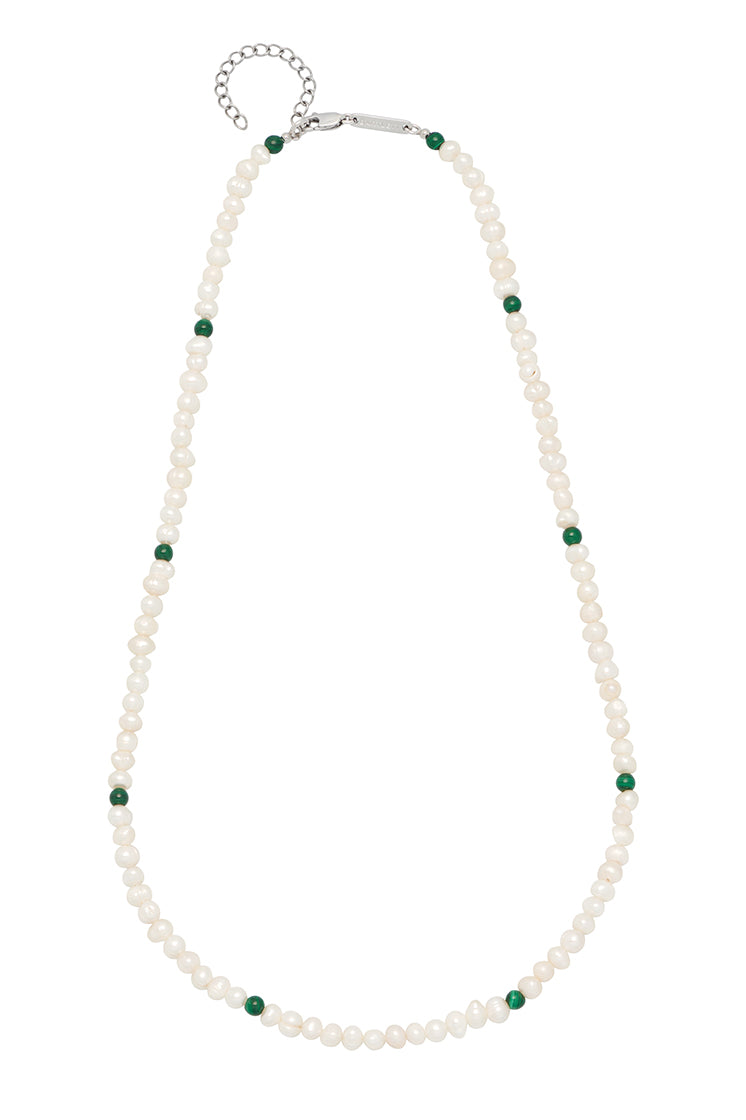 Men's Pearl and Gemstone Necklace - Elegant Jewelry for Men, Perfect for Weddings, Parties & Gifts