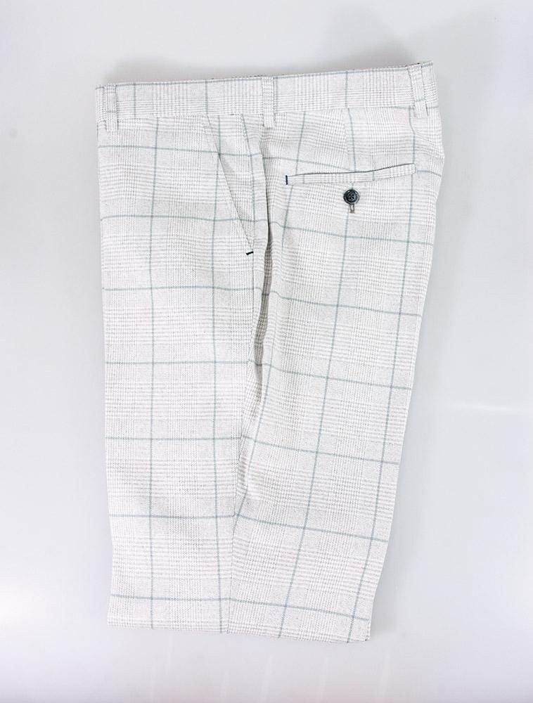 Cavani Radika Light Grey Check Tweed Pants for Women - Classic Office Trousers, Business Casual Work Pants, Comfortable and Stylish for Professional Wear
