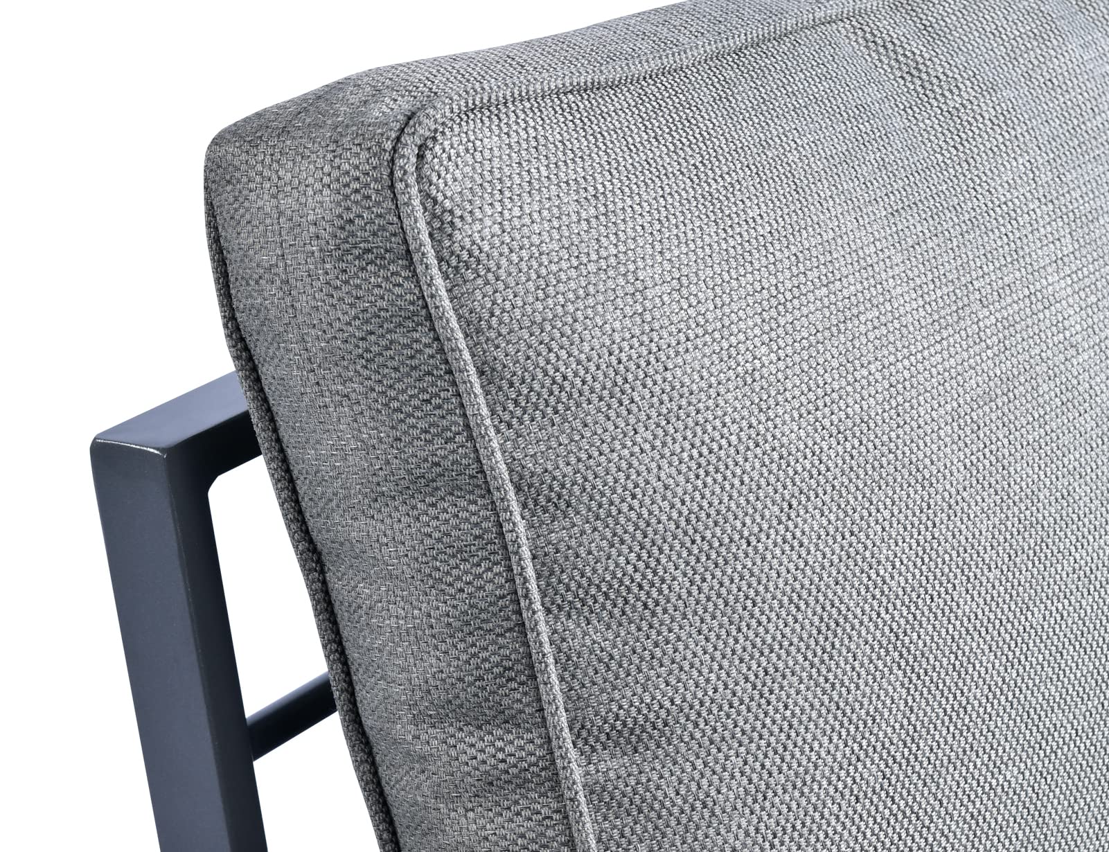 Ovios 2-Piece Patio Furniture Set - Outdoor Aluminum High Back Chairs with Thick Cushions, Black-Grey Conversation Set for Yard, Porch & Deck | Perfect for Backyard Relaxation, Garden Lounging & Outdoor Entertaining