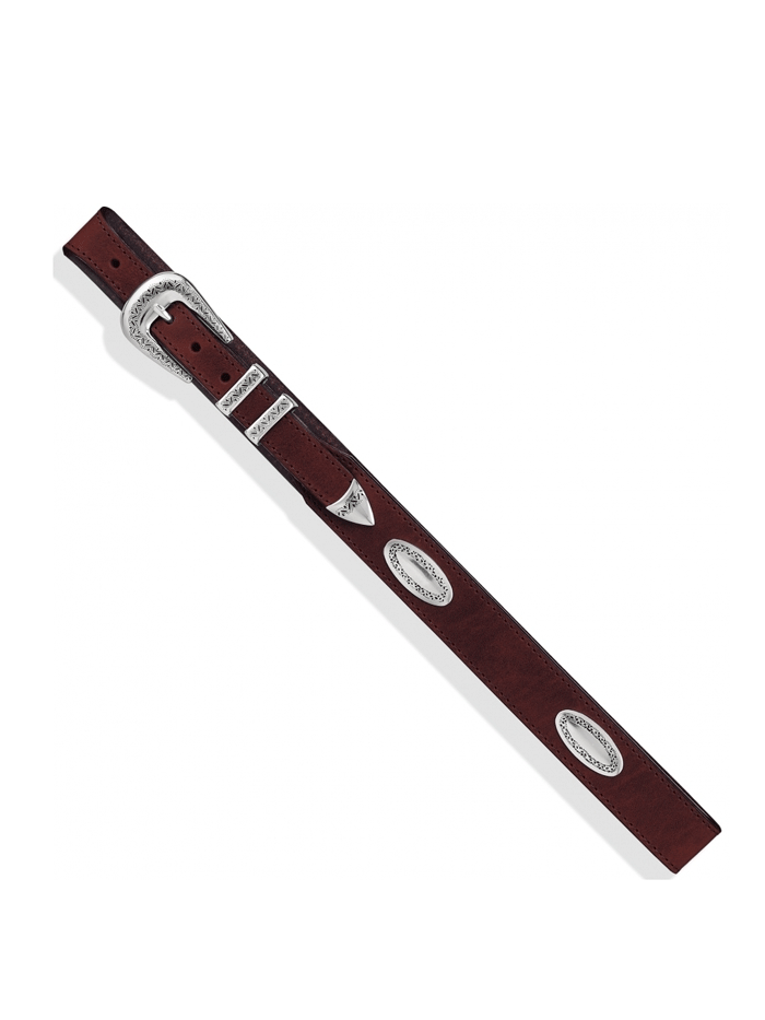 Brighton 39107 Men's Genuine Leather Tapered Belt with Ornamental Buckle - Brown - Perfect for Casual, Business & Formal Wear