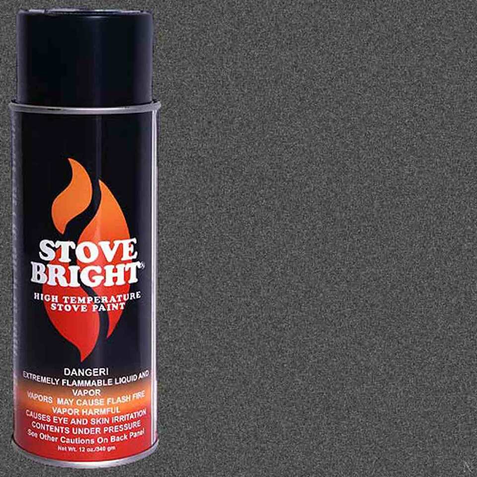 Stove Bright High Temperature Paint - Charcoal Black | Heat Resistant Stove & Grill Paint for Fireplaces, Wood Stoves, BBQ Grills