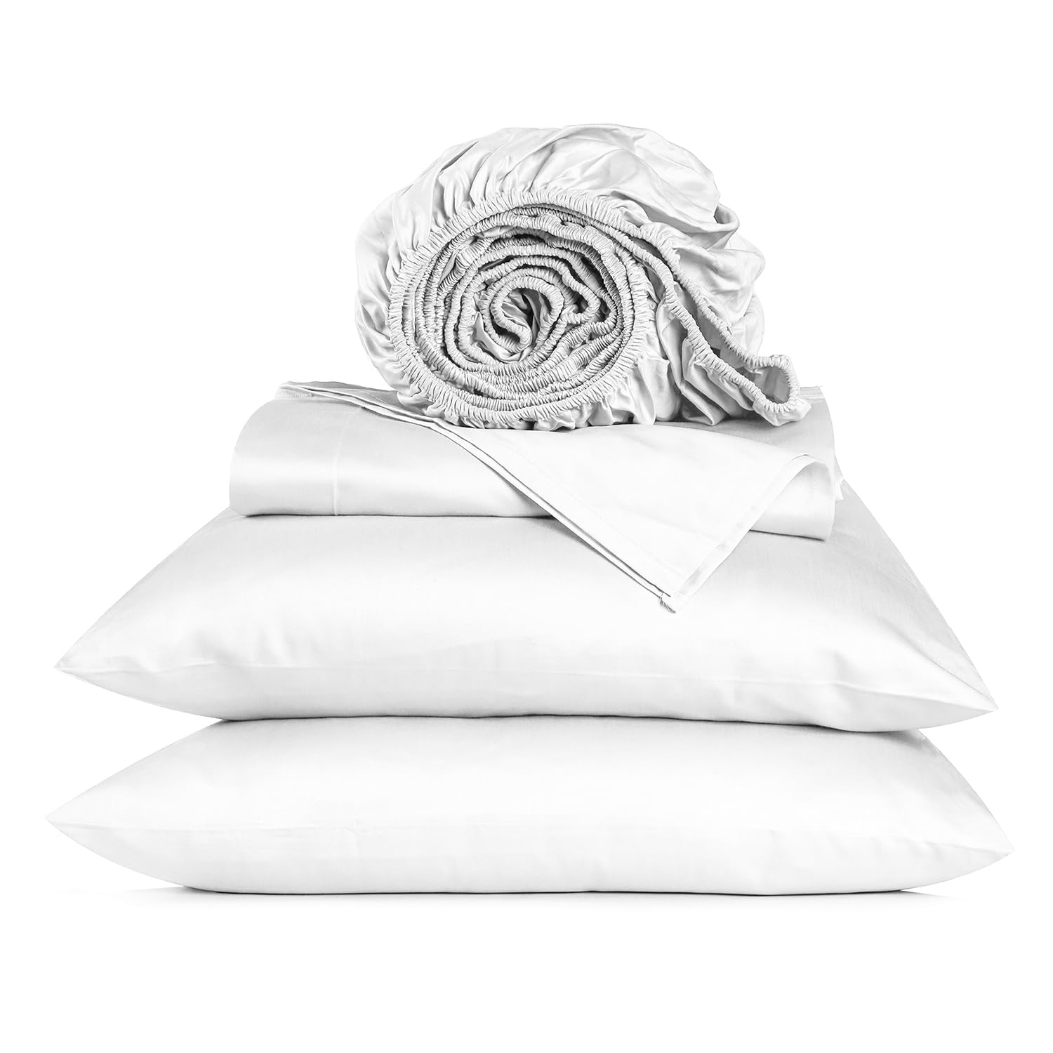 Premium 800 Thread Count Egyptian Cotton Sheets Set - California King Size, 4-Piece Luxury Sateen Bedding with 16