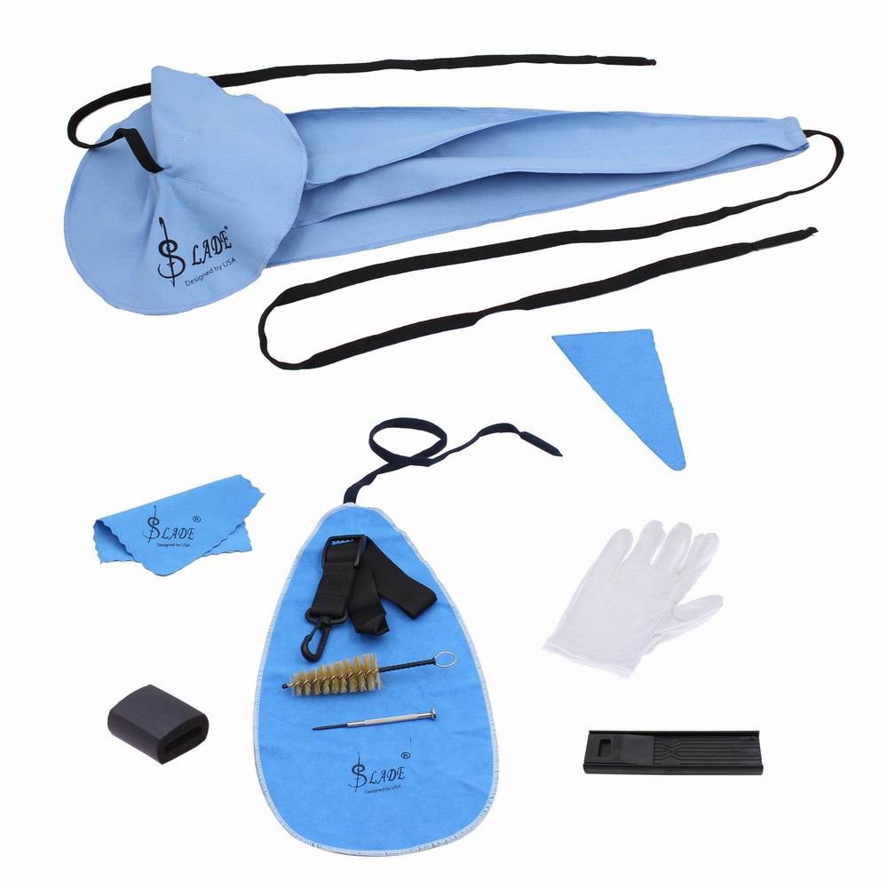10-in-1 Saxophone Cleaning & Maintenance Kit with Belt, Thumb Rest Cushion, Reed Case, Mouthpiece Brush, Mini Screwdriver, Cleaning Cloth & Gloves - Perfect for Saxophone Players, Students & Musicians for Daily Care & Performance Preparation