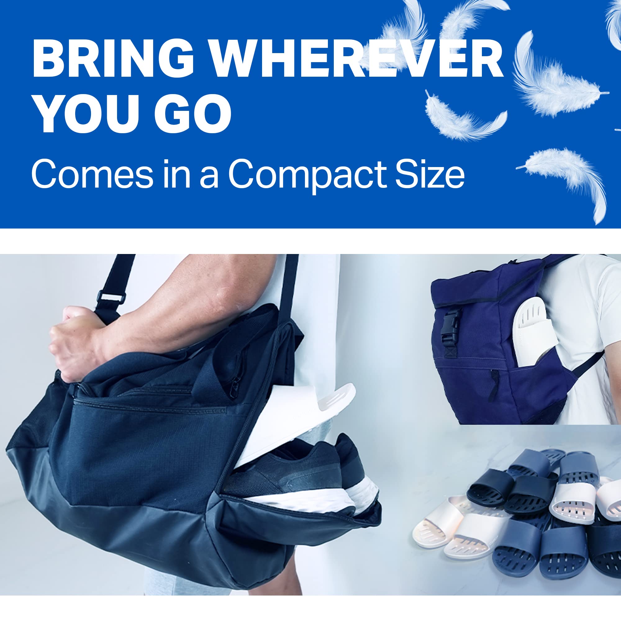 Ultralight Non-Slip Shower Shoes for Men & Women - Comfortable EVA Rubber Gym Bath Slippers for College Dorm, Pool, Spa & Travel