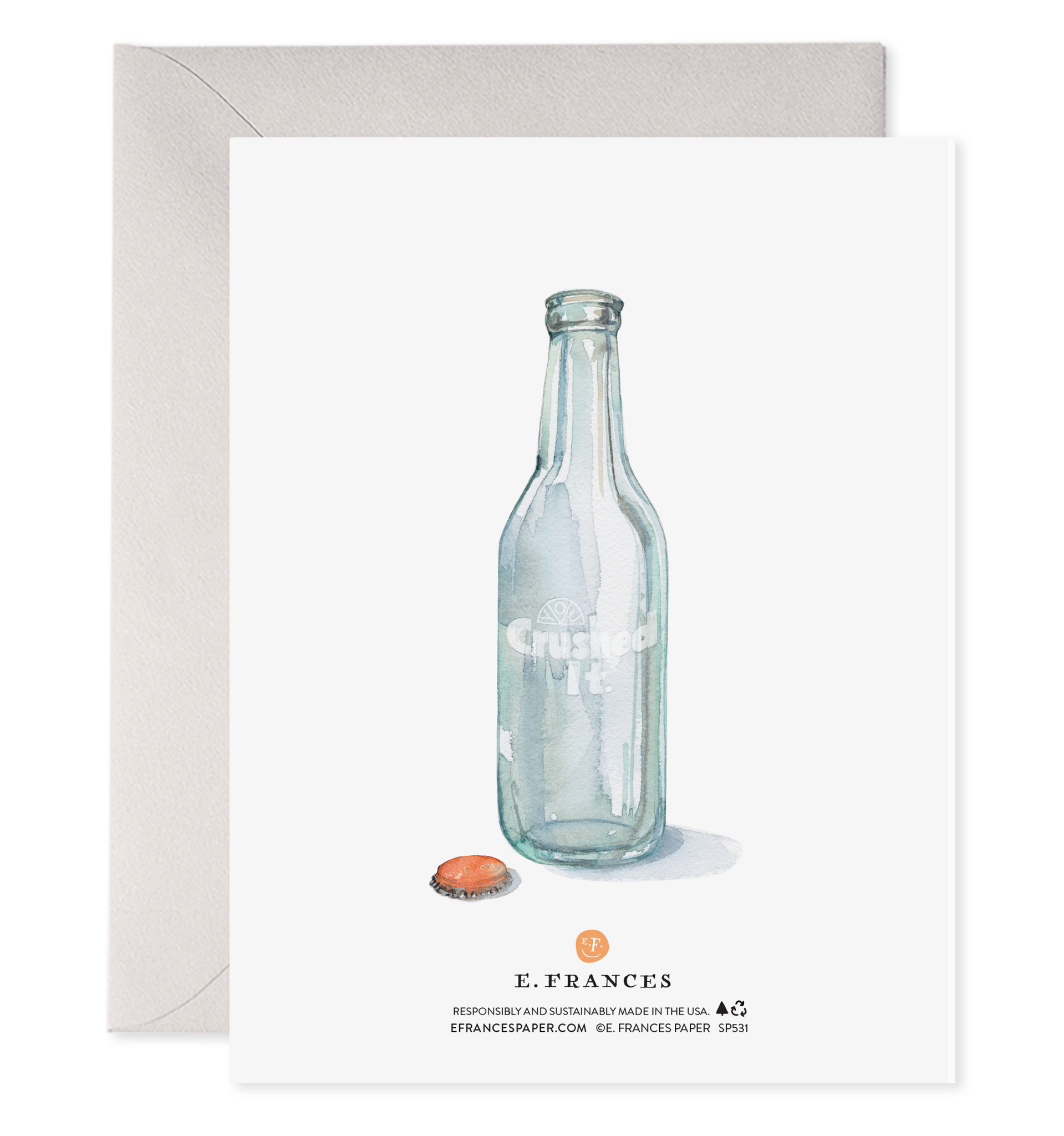 Crushed It Card - Motivational Greeting Card for Success & Achievement - Perfect for Graduation, Promotion, and Celebrating Milestones