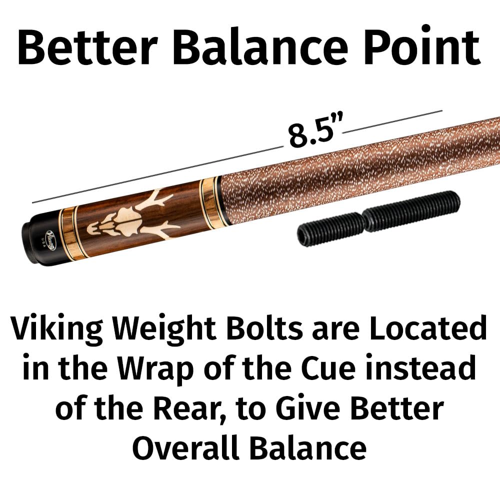 Viking Valhalla Pool Cue Weight Bolts 3 Pack - 1 oz, 1.5 oz & 2 oz Adjustable Weight Set for Pool Cue Sticks | Premium Billiard Accessories for Improved Balance & Control | Perfect for Professional Players & Home Game Rooms