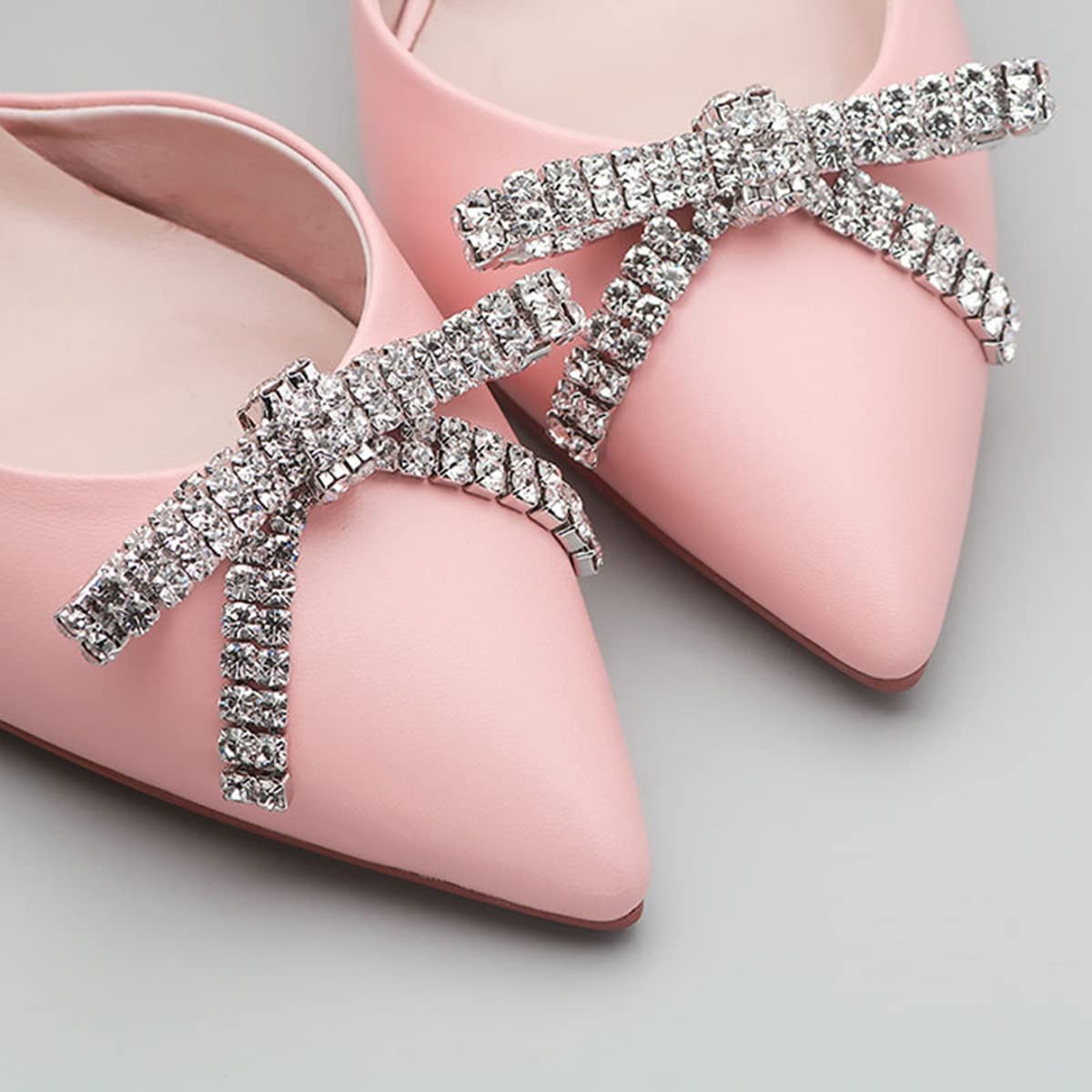 2 Pairs Rhinestone Shoe Clips for Women's Pumps - Elegant Wedding Bridal Shoe Buckle Accessories - Perfect for Bridal Party, Prom, Evening Gala & Special Occasions