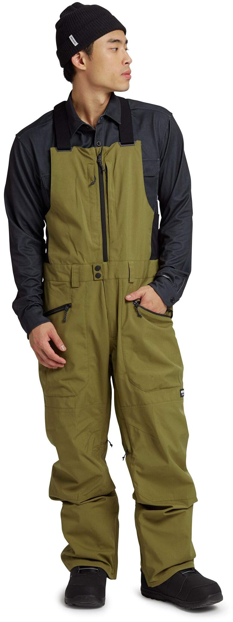**Burton Men's Reserve 2L Bib Pants – Waterproof Snowboard & Ski Bibs for Men – Ideal for Winter Sports & Outdoor Adventures**