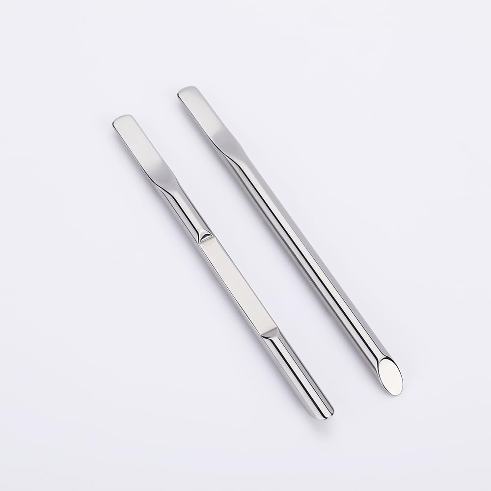 2PCS Stainless Steel Wax Carving Tools Kit - Double-Headed Sculpting Spoon for Jewelry Making & Candle Design (3.39 Inch, Silver) - Perfect for Wax Modeling, DIY Crafts & Sculpting Projects