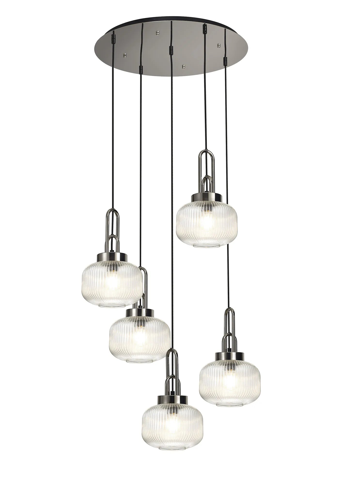 Stylish Cadiz 5-Light Cluster Pendant Light Fixture - Modern Ceiling Lighting for Dining Room, Kitchen & Living Room