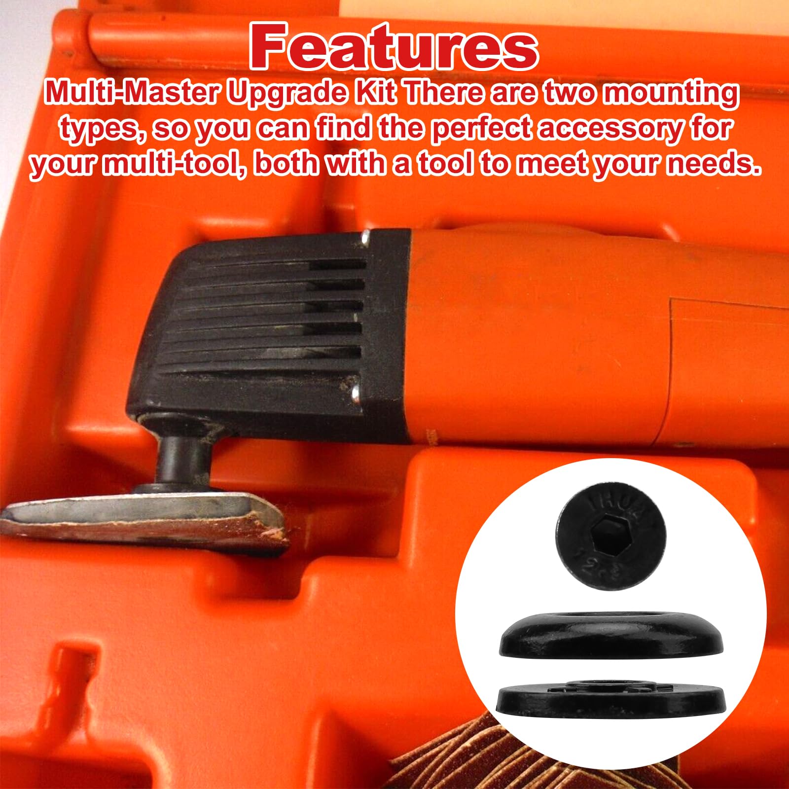 Fein Multimaster Tool Upgrade Kit - 35222927050 Adapter Ring & Mounting Screw Replacement Set for Oscillating Tools | DIY, Woodworking, Flooring & Renovation Projects