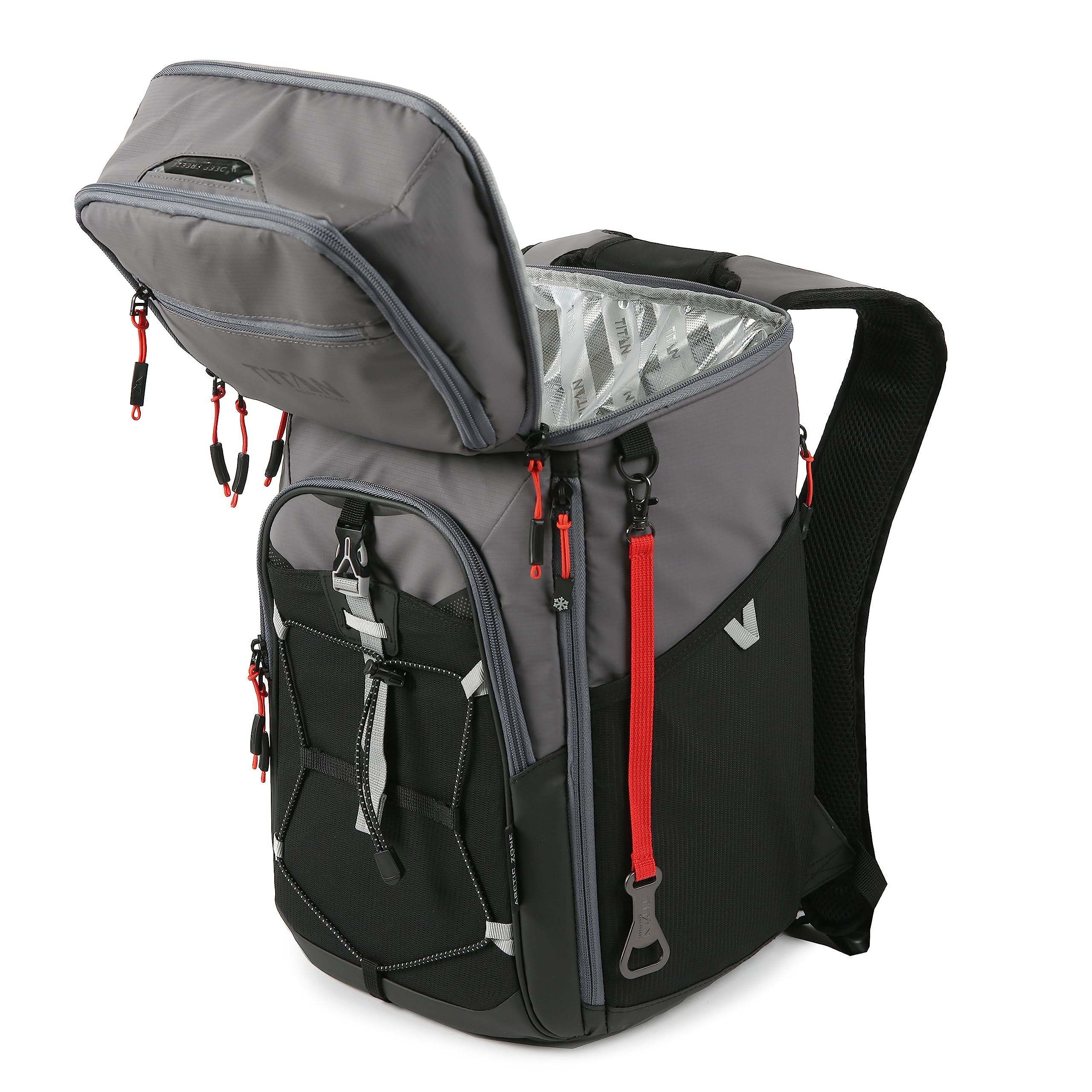 Titan Deep Freeze Ice Wall Backpack Cooler - 30 Can Insulated Cooler Bag with Ice Packs for Camping, Beach, Picnics & Outdoor Adventures