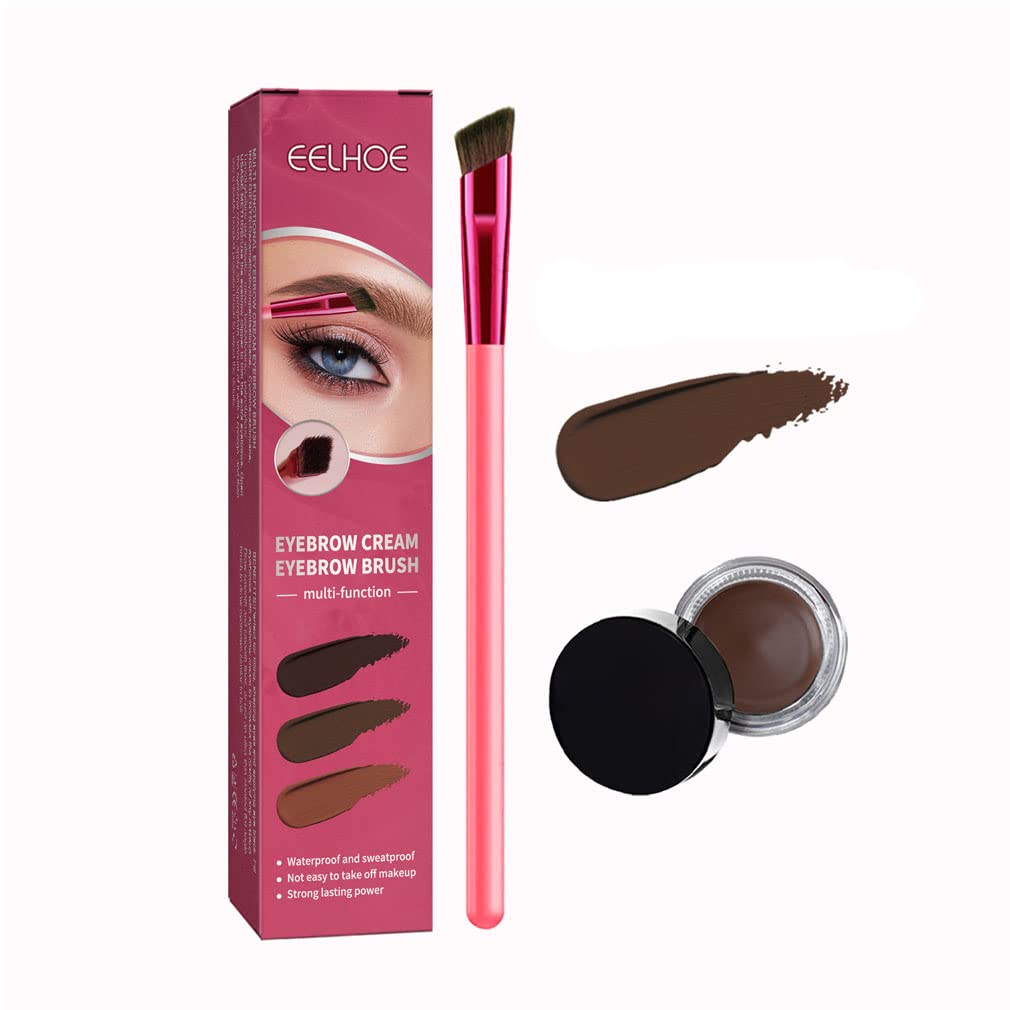 4D Hair Stroke Eyebrow Brush - Ultra-Thin Angled for Realistic Brows - Dark Brown for Daily Makeup