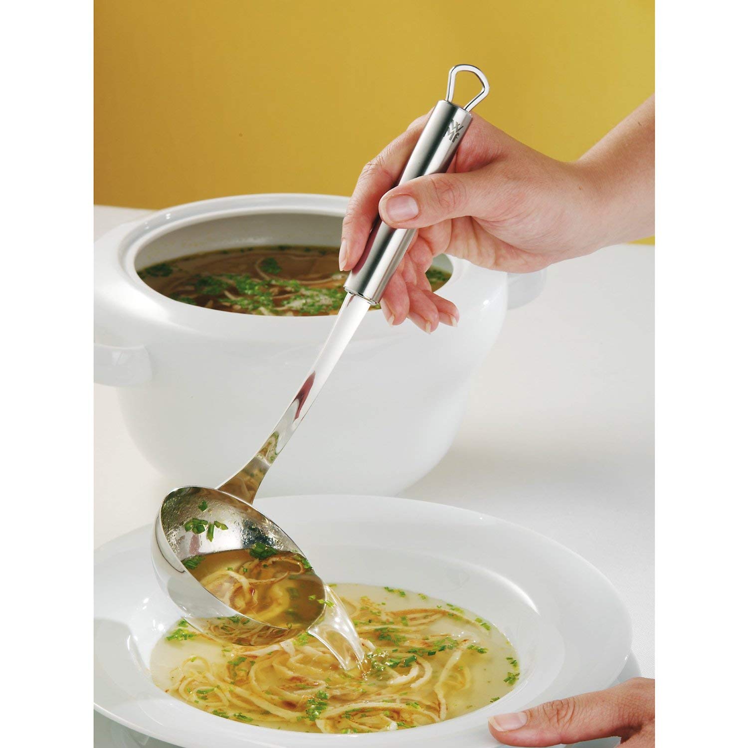 WMF Profi Plus 30cm Stainless Steel Soup Ladle - Cromargan, Dishwasher Safe - Perfect for Serving Soups, Sauces, and Stews at Home or Restaurant