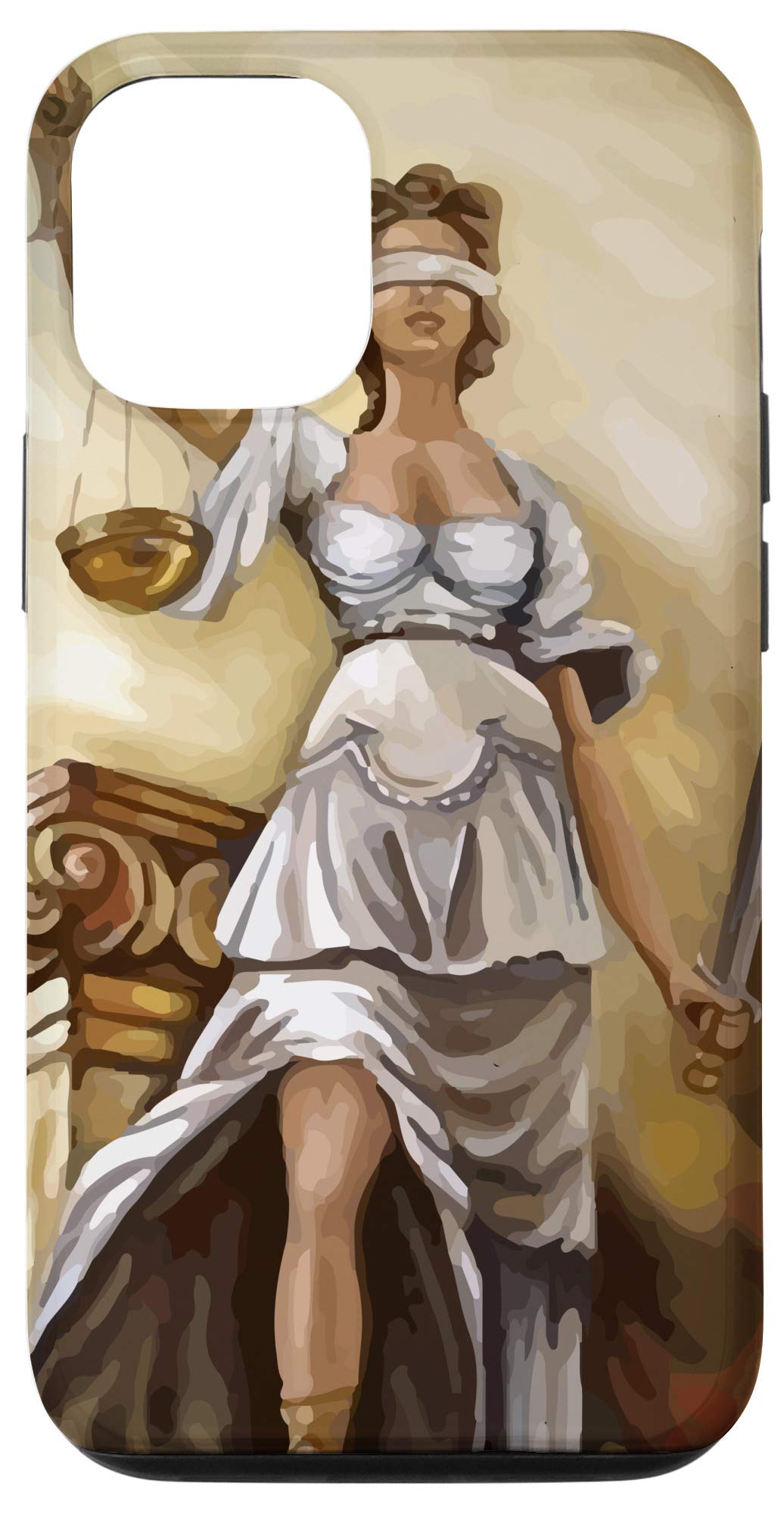 iPhone 12/12 Pro Cute Criminal Justice Lady Weight Scale Law Case - Perfect for Law Students, Lawyers & Justice Enthusiasts - Great Gift for Courtroom, Office & Legal Studies