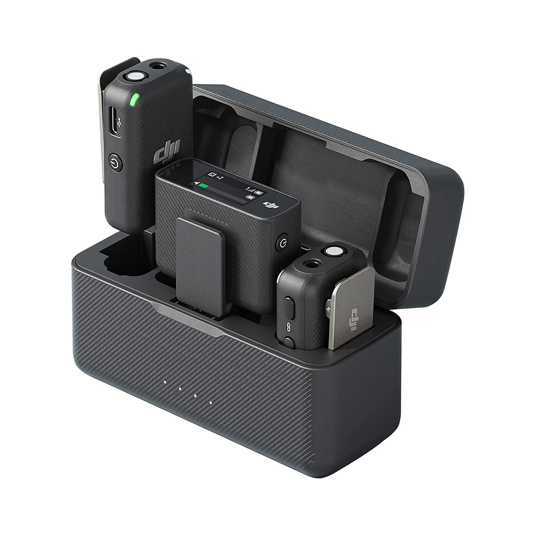 DJI Mic 2-Person Compact Digital Wireless Microphone System for Vlogging, Interviews & Content Creation - Professional-Grade Audio for YouTube, TikTok & Live Streaming