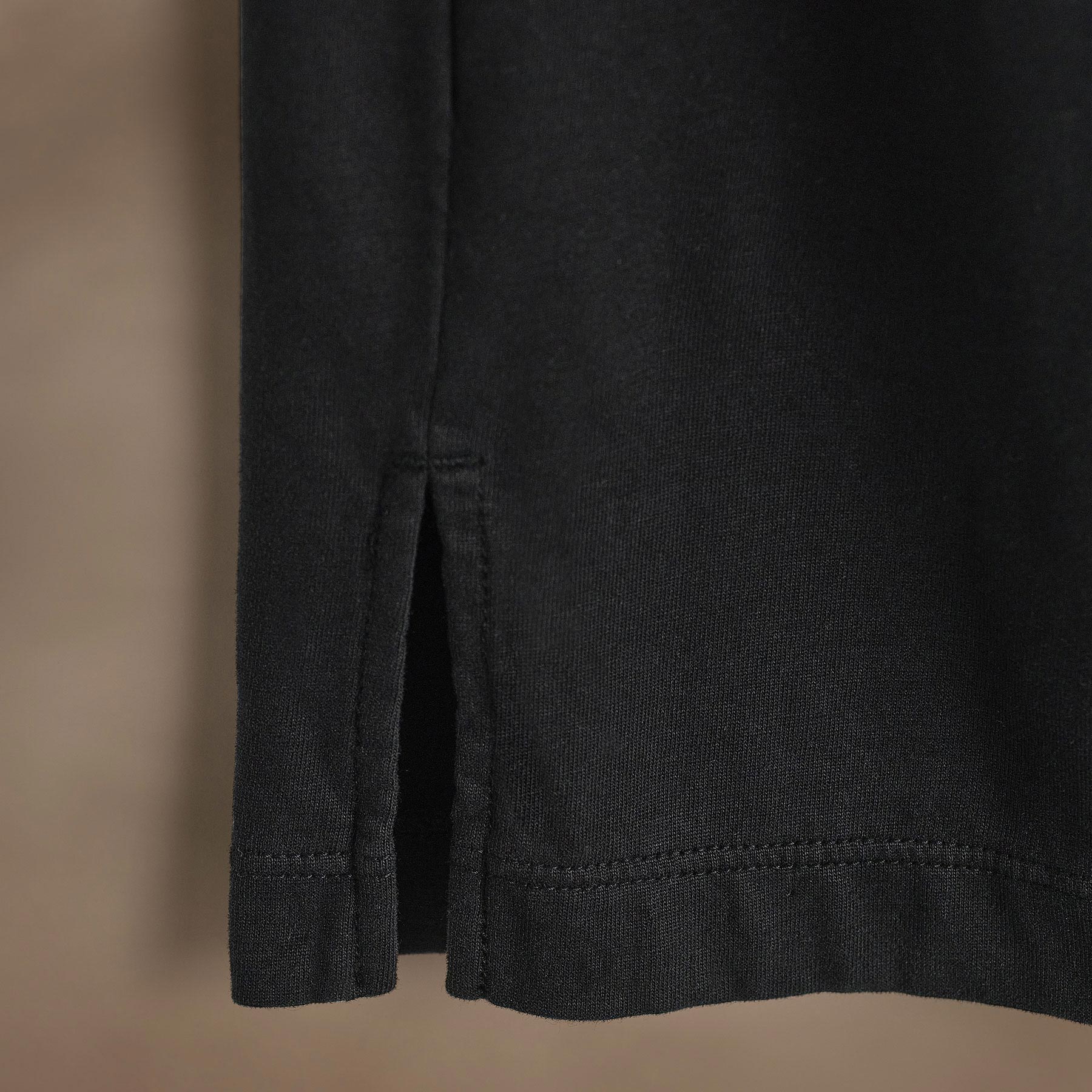 Premium Heavyweight Luxe Jersey Long Sleeve Polo Shirt for Men - Classic Black - Business Casual & Golf Wear