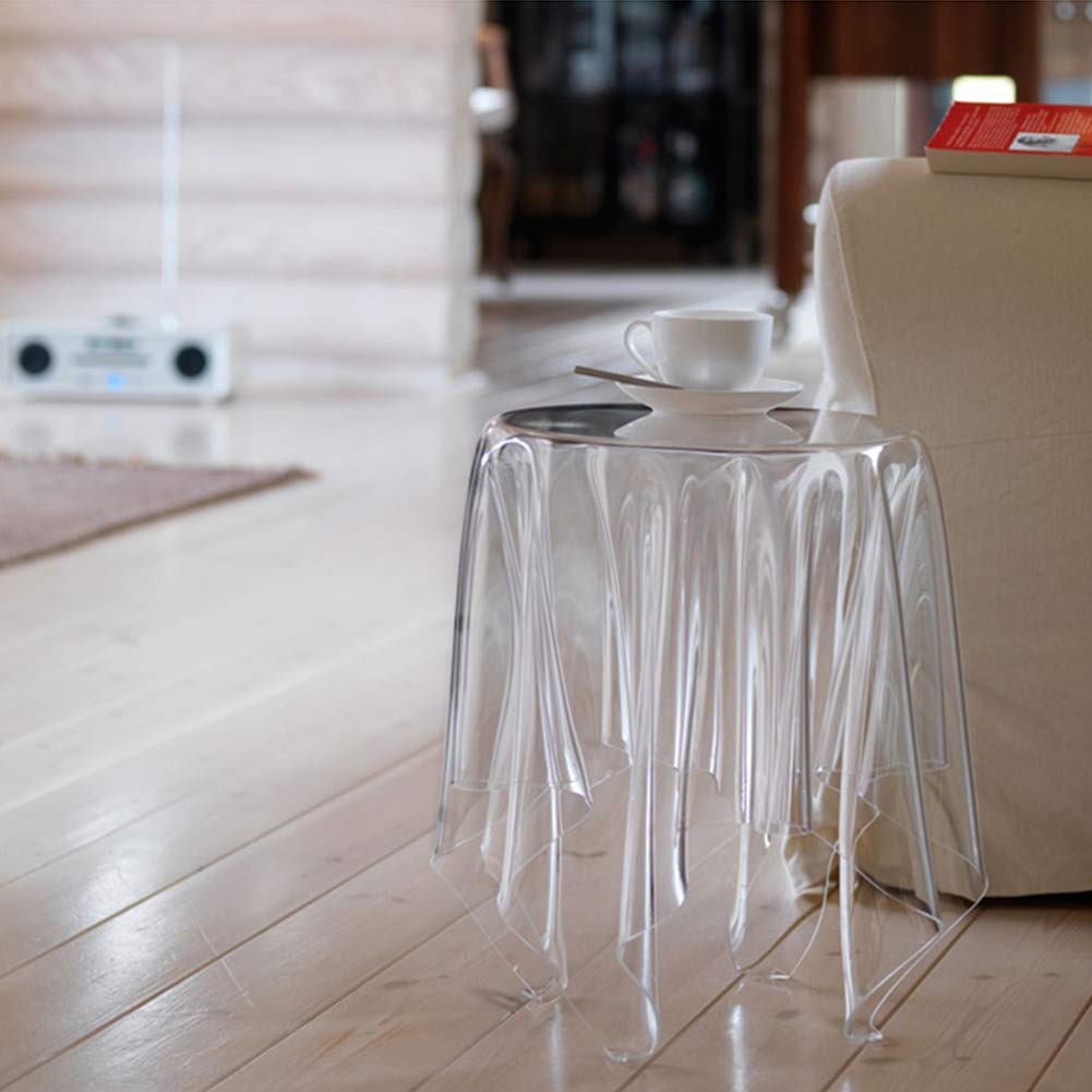 Modern Acrylic Ghost Coffee Table - Transparent & Stylish Living Room & Balcony Decor - Perfect for Small Spaces, Apartments, and Contemporary Home Decor