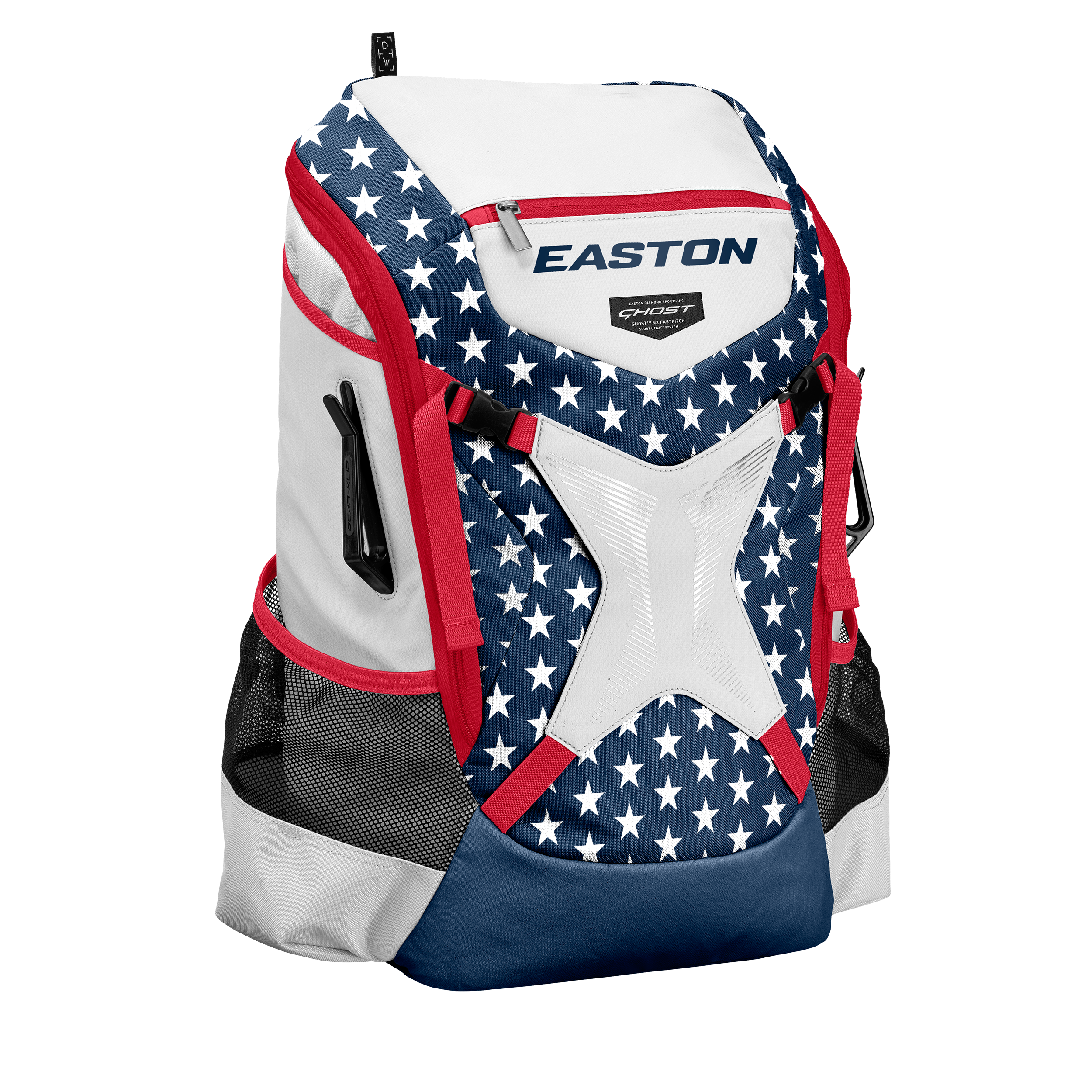 Easton Ghost NX Fastpitch Softball Backpack - Lightweight Durable Bat Bag for Girls & Women - Perfect for Travel, Practice & Games (Black/Red)