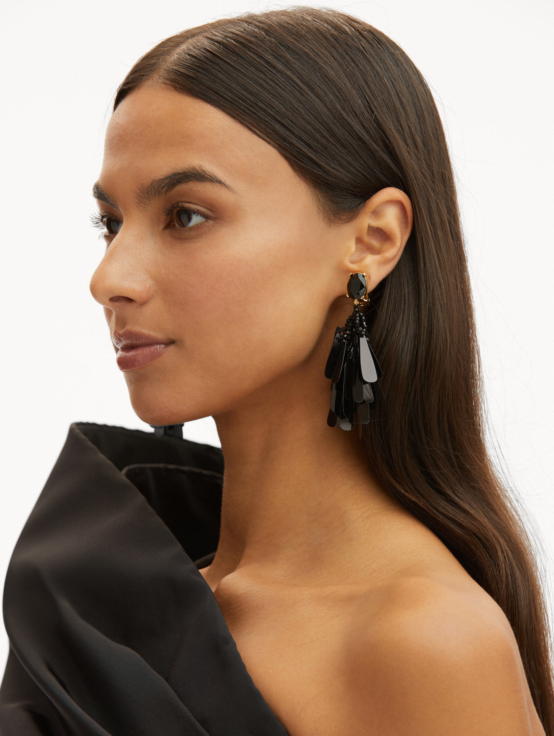 Sparkly Sequin Petal Clip-On Earrings for Women - Fashion Statement Accessories for Parties, Weddings & Special Occasions