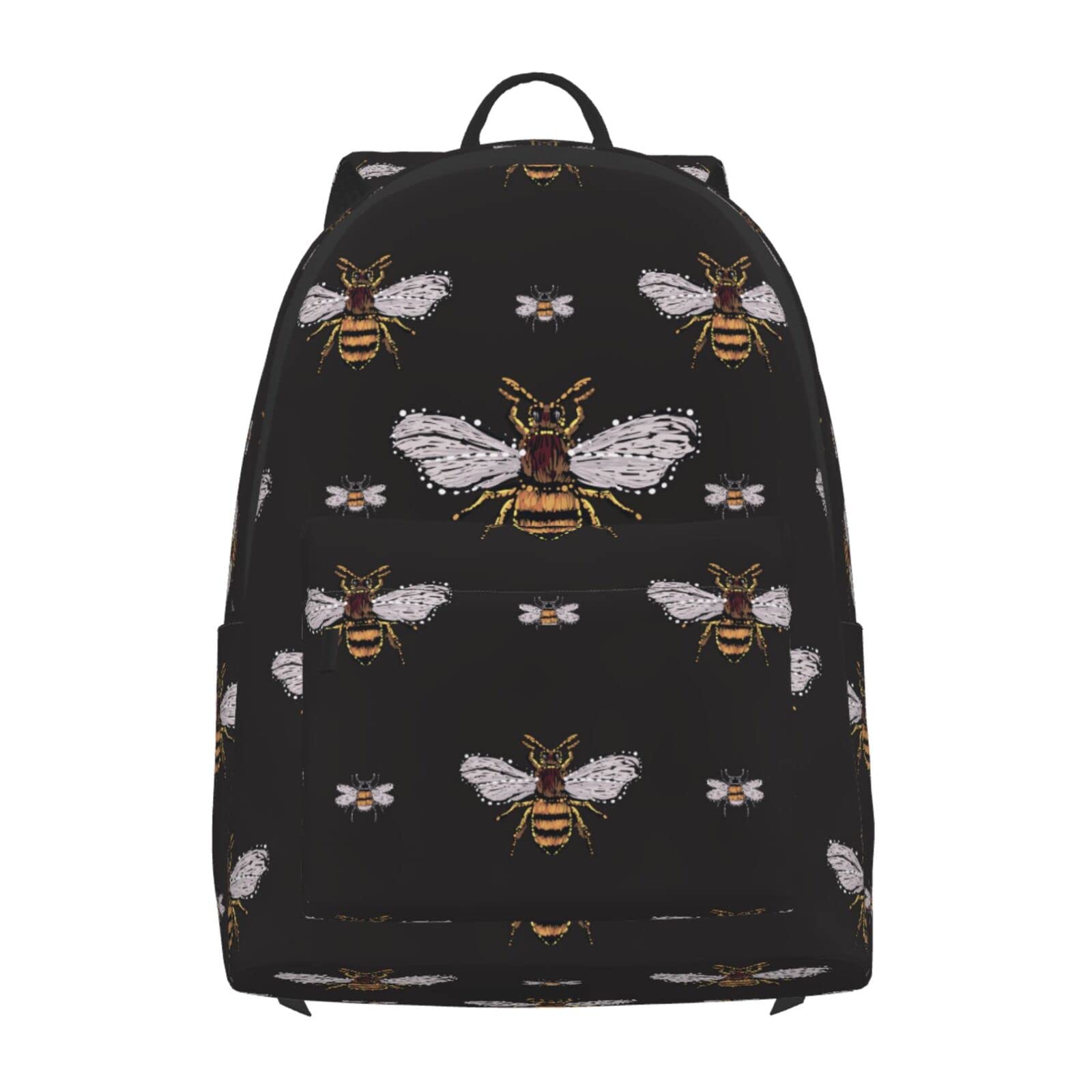 16 Inch Funny Honey Bee Laptop Backpack - Waterproof School Bookbag & Travel Daypack for Women & Men - Perfect for College, Work Commute & Weekend Getaways
