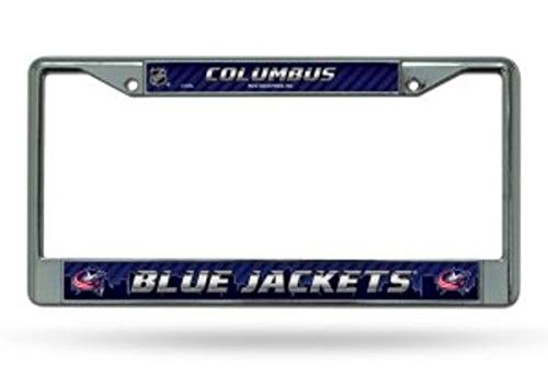 Rico Columbus Blue Jackets Chrome Metal License Plate Frame - Durable Car Accessory for Sports Fans & Team Pride