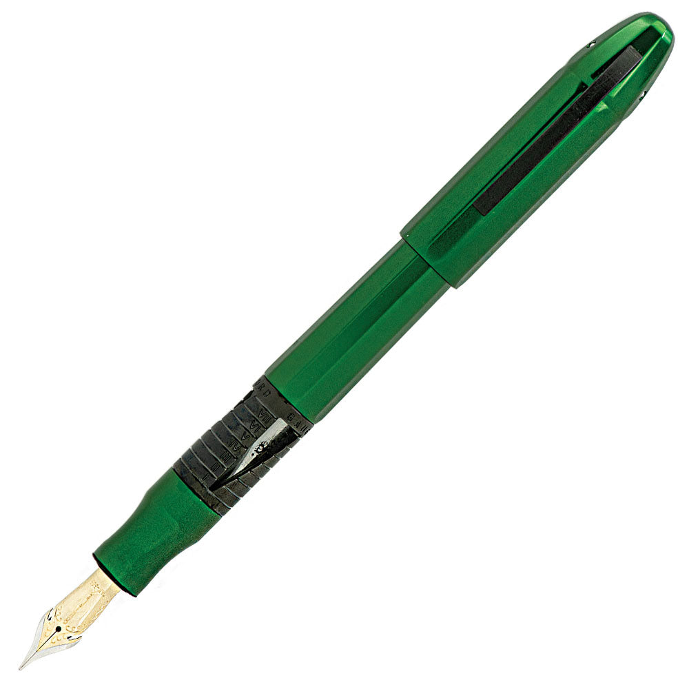 Conklin Nozac Classic Fountain Pen 125th Anniversary Edition - Green with Black Trim - Luxury Writing Instrument for Professionals & Collectors - Perfect for Signing Documents, Journaling & Gift Giving