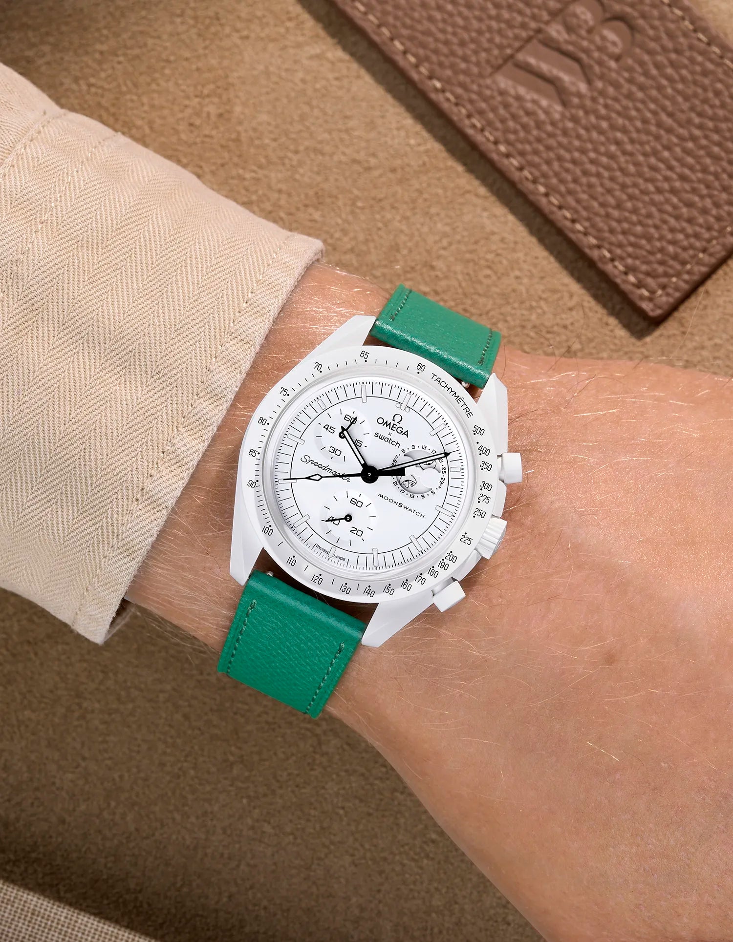 Omega X Swatch Mission to the Moonphase Full Moon Genuine Leather Watch Straps - Replacement Band for Moon Watch - Perfect for Dress Watches, Casual Wear & Space-Themed Collections
