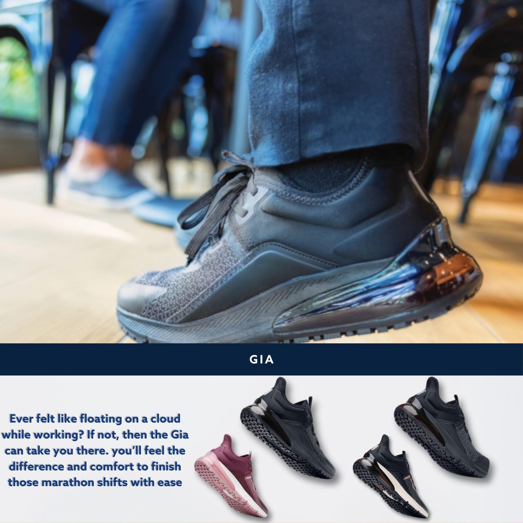 Non-Slip Work Shoes for Women - Slip Resistant Sneakers for Walking, Food Service & Kitchen Staff - Water Resistant Chef Shoes for Restaurant & Hospital Workers | Comfortable Safety Footwear for Long Shifts