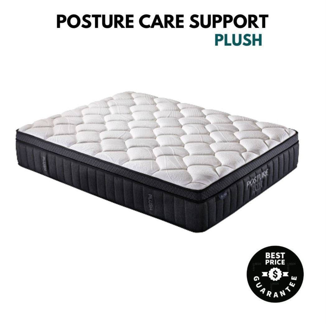Posture Care Support Plush Mattress - King Size for Back Pain Relief & Comfort - Perfect for Bedroom, Guest Room & Home