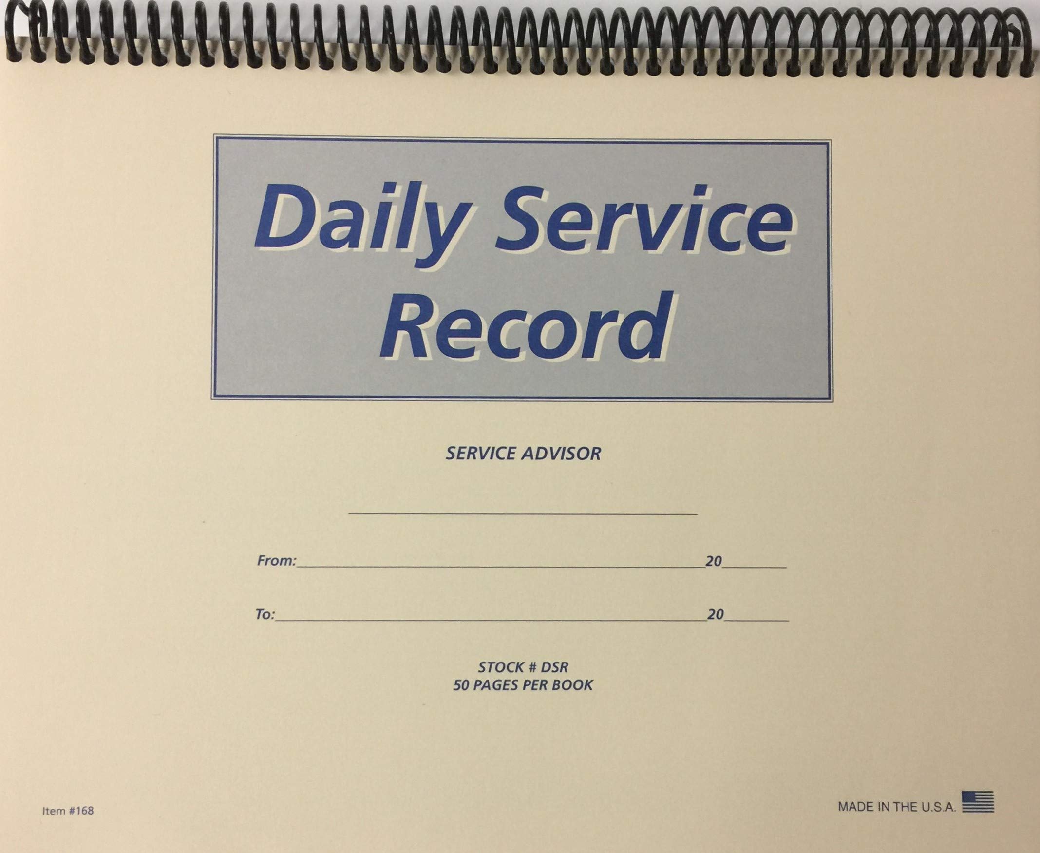 Daily Service Record Book - 50 Sheets per Book (W9 Form) for Business, Office, and Home Organization | Perfect for Employee Time Tracking, Client Appointments, and Service Documentation