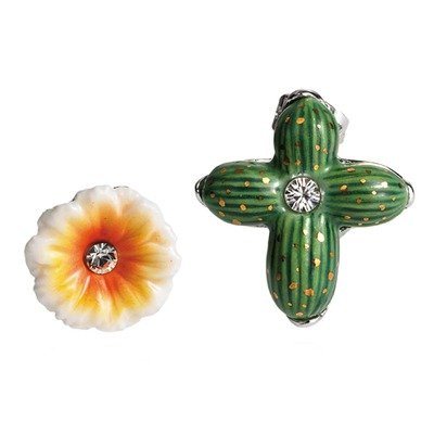 Cactus Flower Earrings for Women - Boho Dangle Drop Earrings for Summer, Festivals, and Everyday Wear | Hypoallergenic & Lightweight