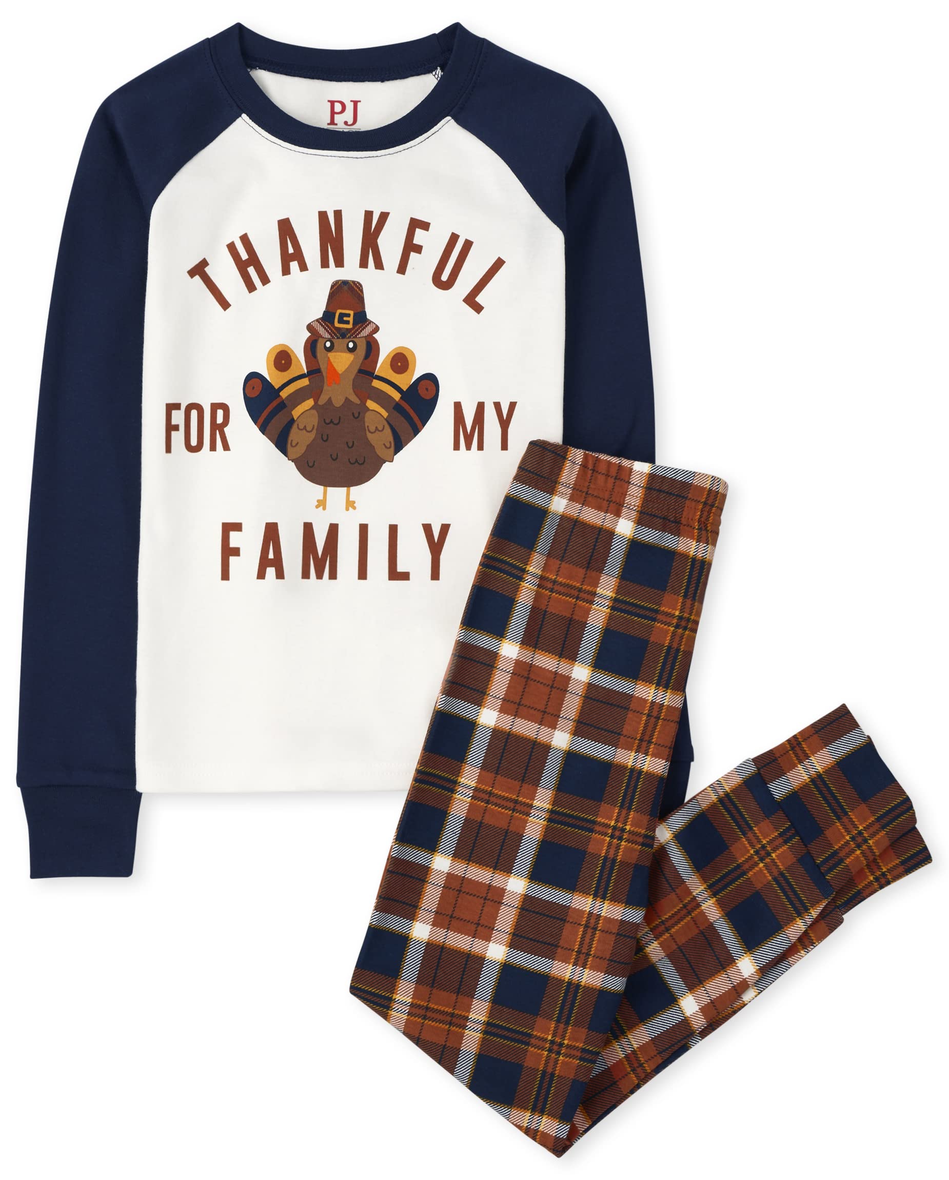 The Children's Place Baby Girls' Thanksgiving Pajamas - Soft Cotton Sleepwear Set for Infants & Toddlers - Perfect for Holiday Photos, Family Gatherings & Cozy Bedtime