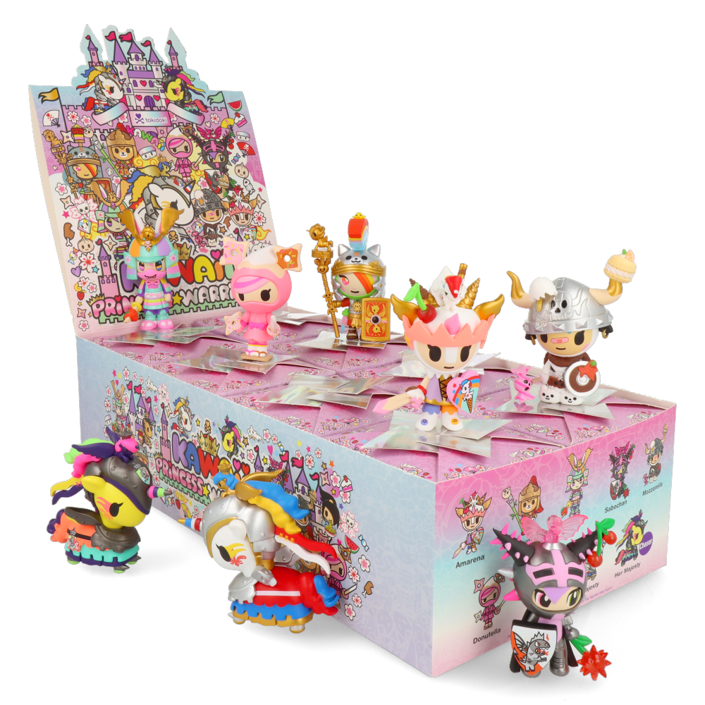 Kawaii Princess Warriors Tokidoki Anime Figure Set (8pcs) - Cute Collectible Display for Anime Fans, Home Decor & Gift Idea