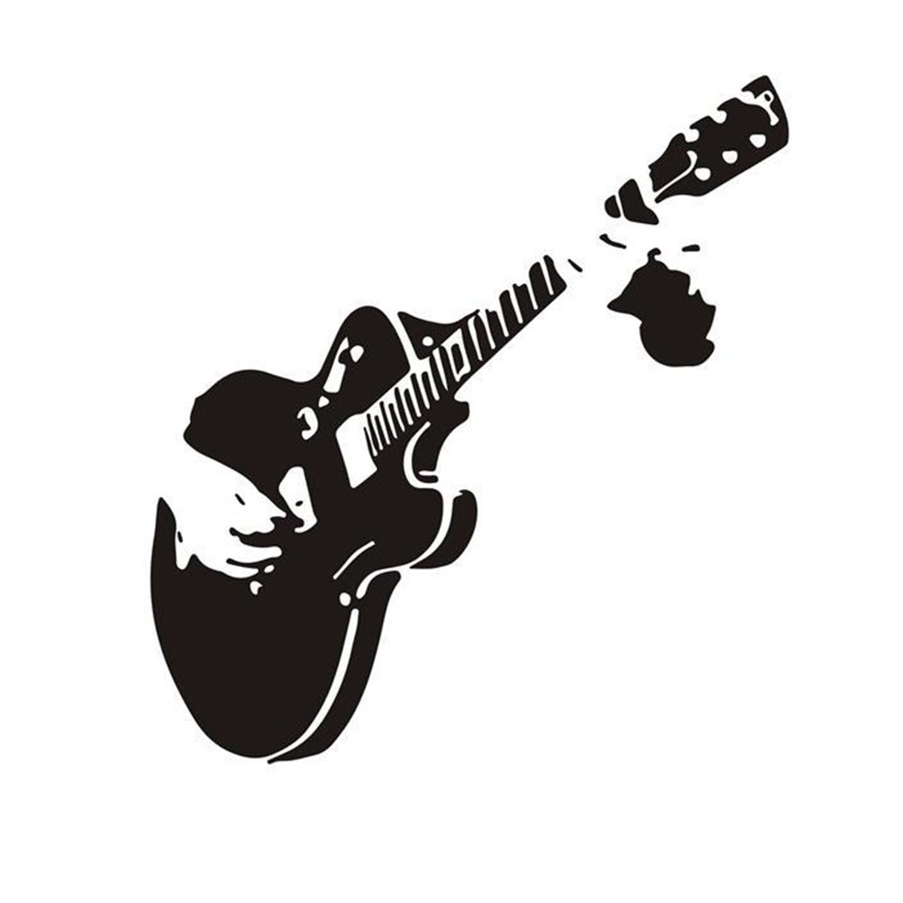 VORCOOL Guitar Decal Wall Sticker - Premium Home Decor Art for Guitarist Bedroom, Living Room, and Music Studio Wall Stickers