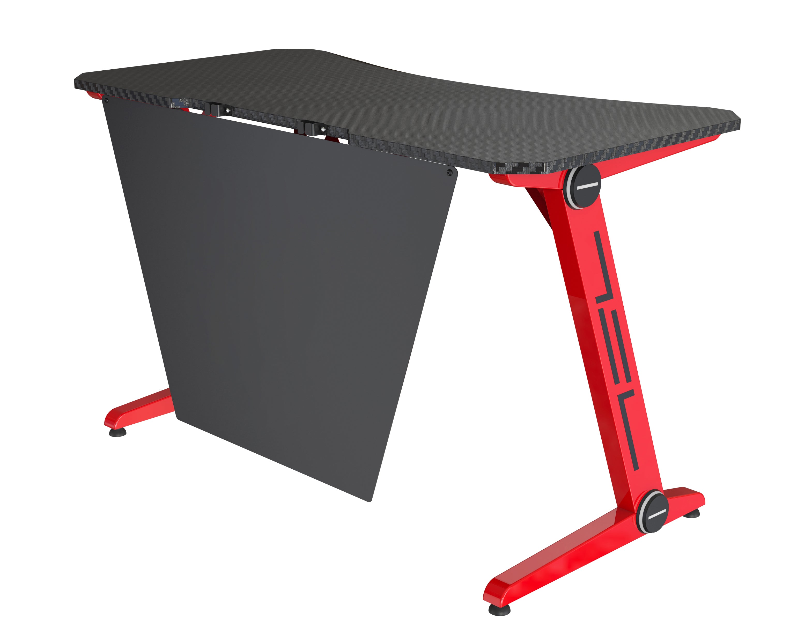 Z Shape Series ES03 Gaming Desk - Black & Red Ergonomic Computer Desk for Gamers & Streamers - Perfect for Gaming Setups, Home Office & Streaming Studios