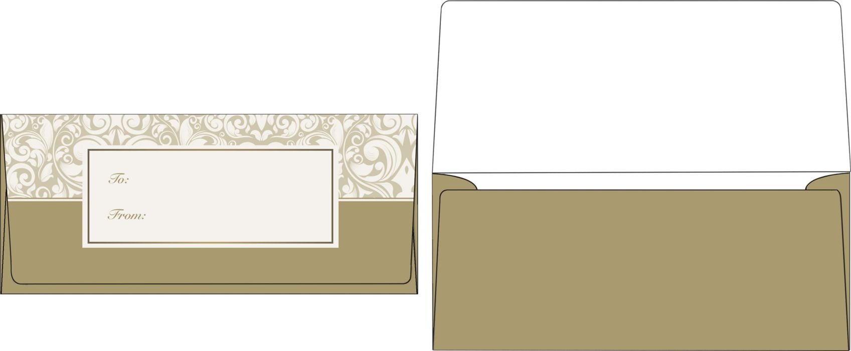 Premium Gold Damask Money Envelopes 2 7/8