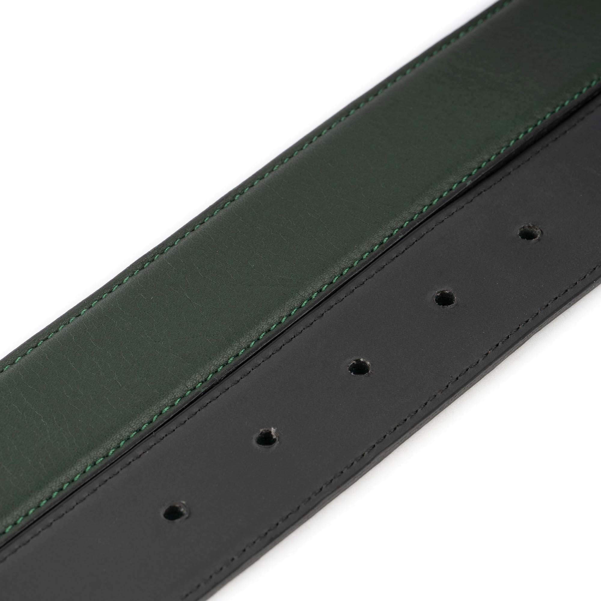 High-Quality Forest Green Leather Belt Strap Replacement for Ferragamo Buckles | Durable & Stylish Accessory for Men & Women | Perfect for Office, Casual & Formal Outfits