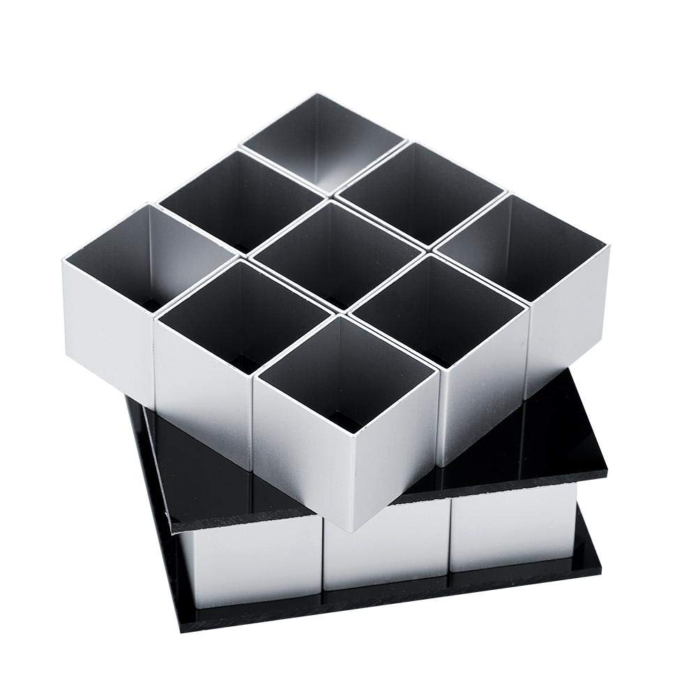 3D Metal Cube Cake Mold - Professional 3-Layer Rotating Mousse Dessert Baking Tool for Birthday Cakes, Wedding Desserts & Home Baking