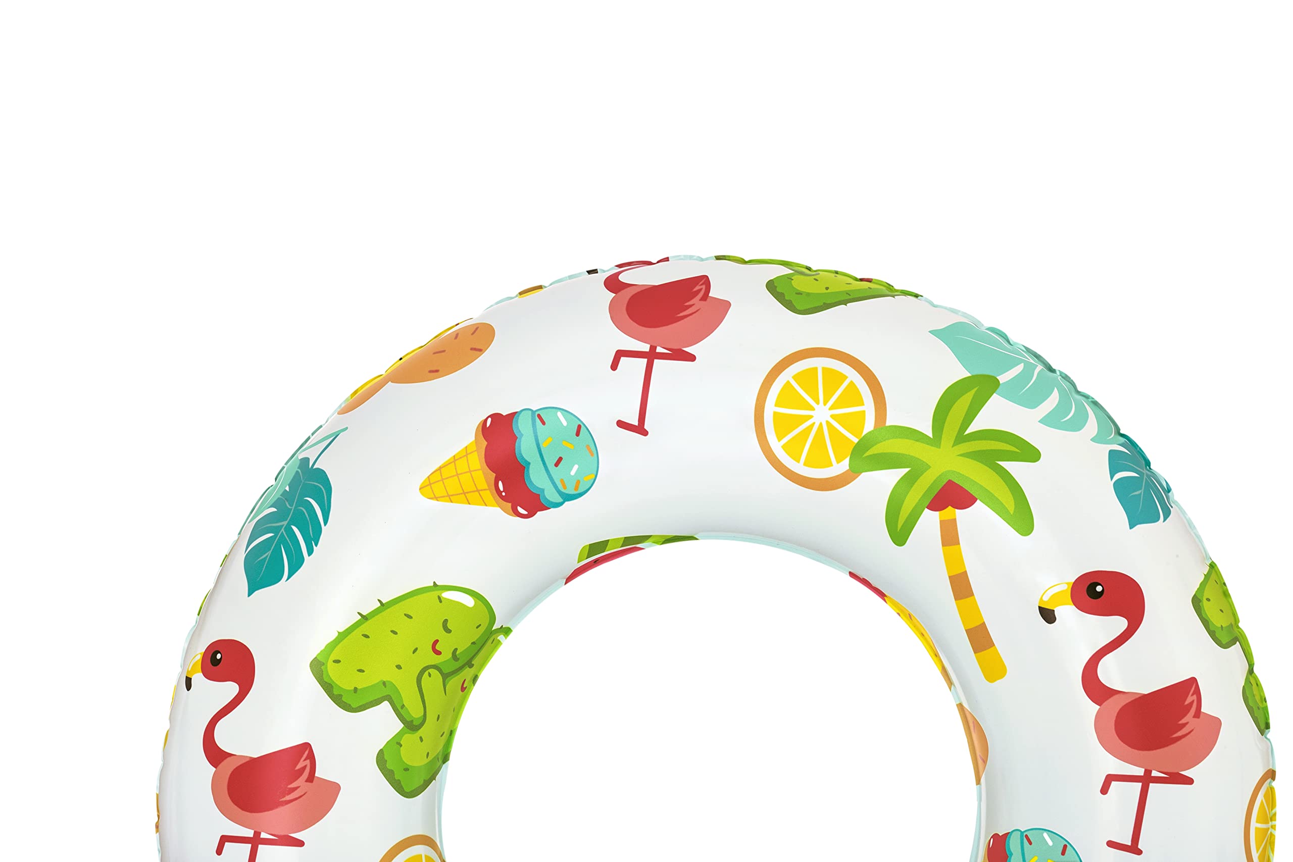 Bestway Inflatable Swimming Ring - Fruit World Design, 61 cm Diameter, Fun Pool Float for Kids & Adults, Perfect for Beach, Pool Parties & Summer Water Activities