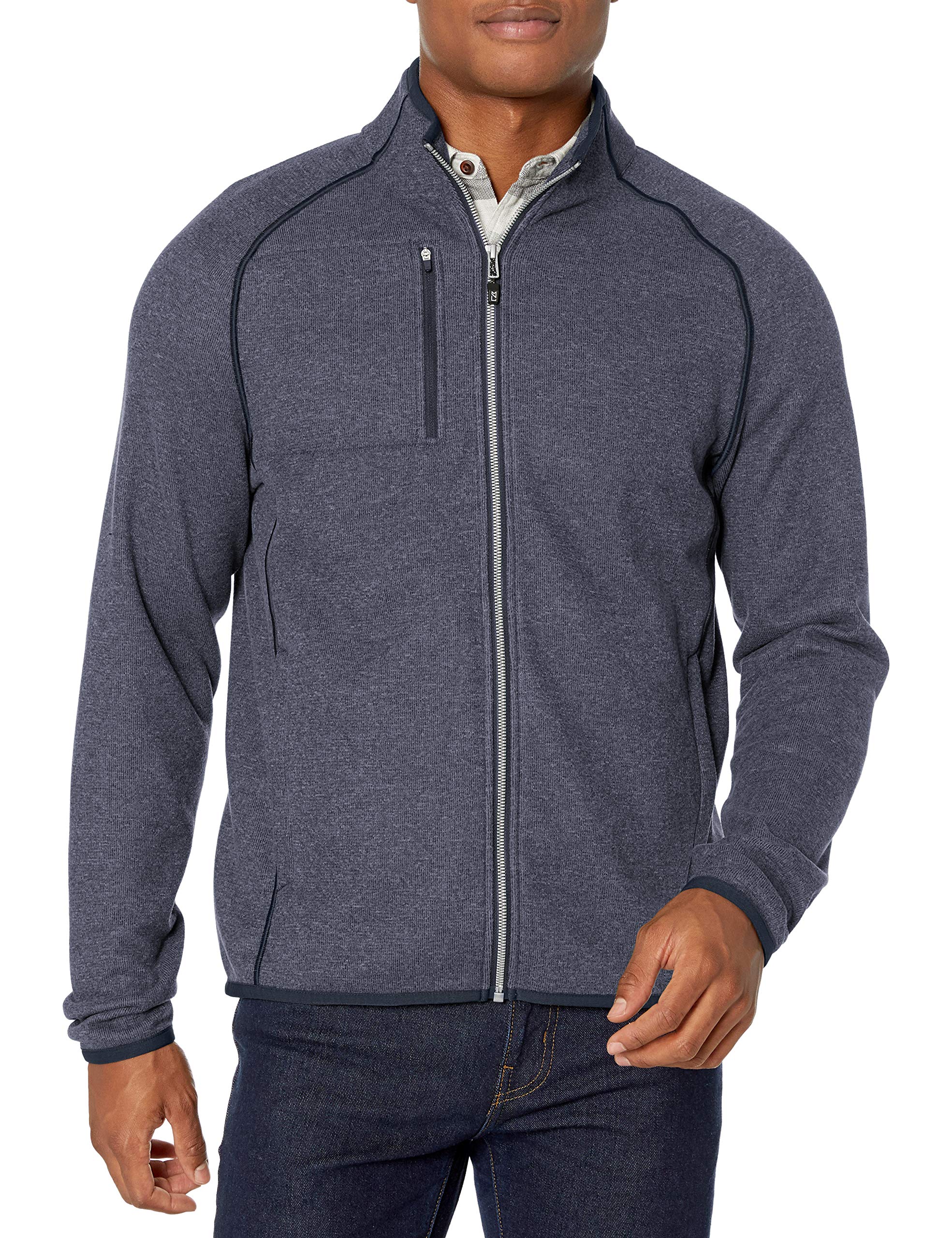 Cutter & Buck Men's Big & Tall Full Zip Jacket - Lightweight Water-Resistant Windbreaker for Outdoor Activities & Casual Wear