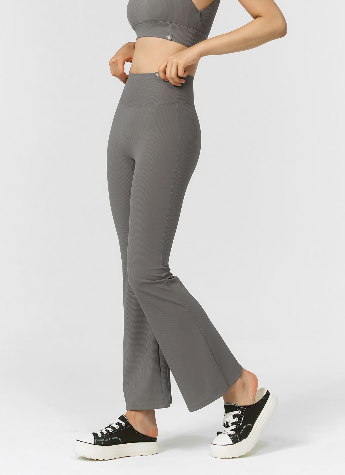 Comfortable Stretch Ribbed Bootcut Pants for Women - Flattering Fit for Work, Casual & Night Out