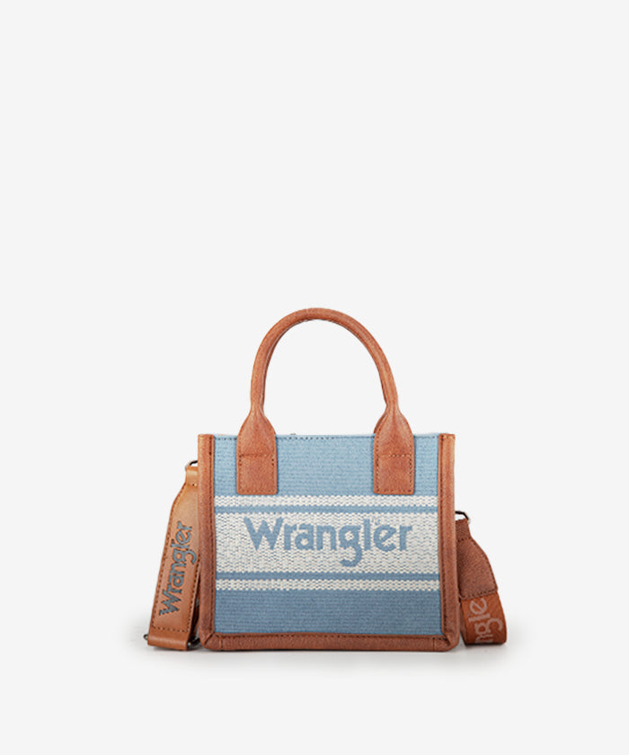 Wrangler Embroidered Canvas Crossbody Bag for Women - Stylish Western Purse with Adjustable Strap, Perfect for Travel, Shopping & Everyday Use